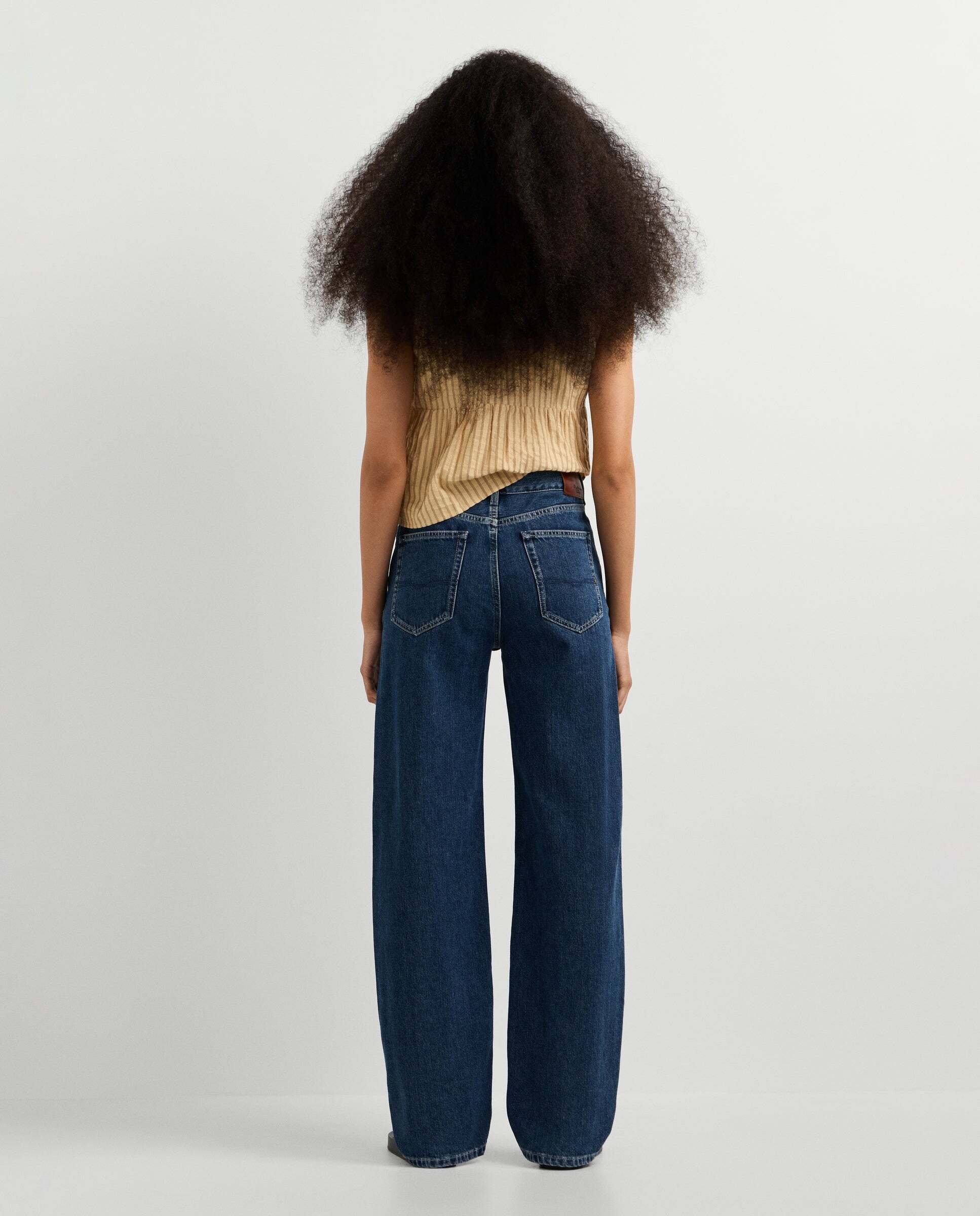 Vaquero de mujer fit recto y tiro alto - Pepe Jeans - eden - Azul Azul-4