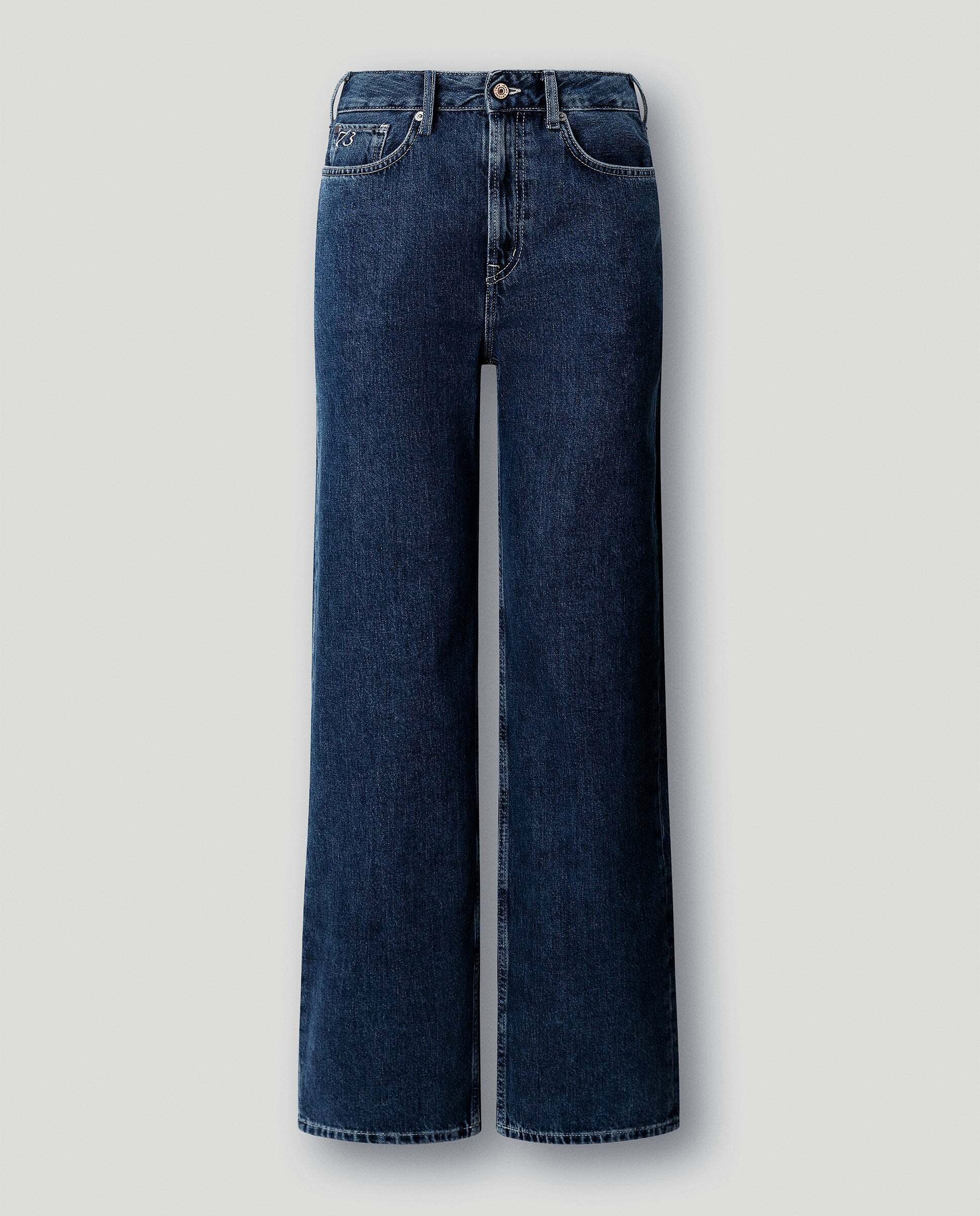 Vaquero de mujer fit recto y tiro alto - Pepe Jeans - eden - Azul Azul-9