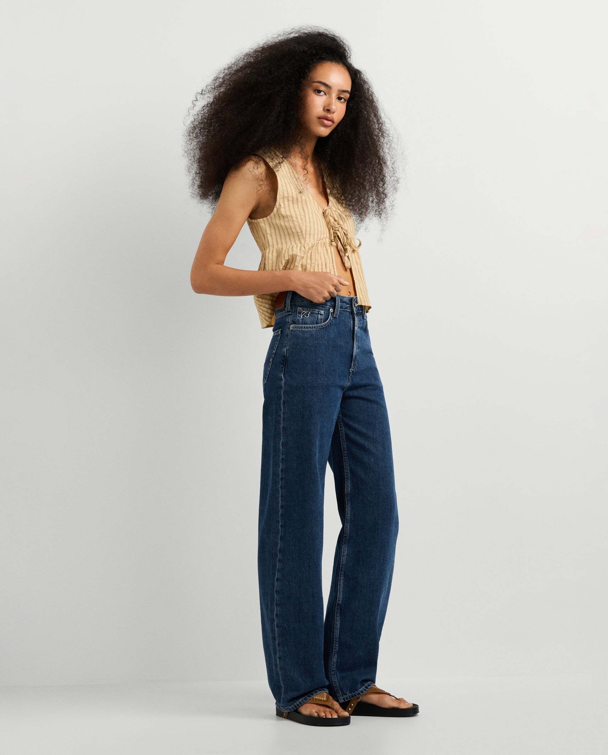 Vaquero de mujer fit recto tiro alto - Pepe Jeans - Azul Azul-7