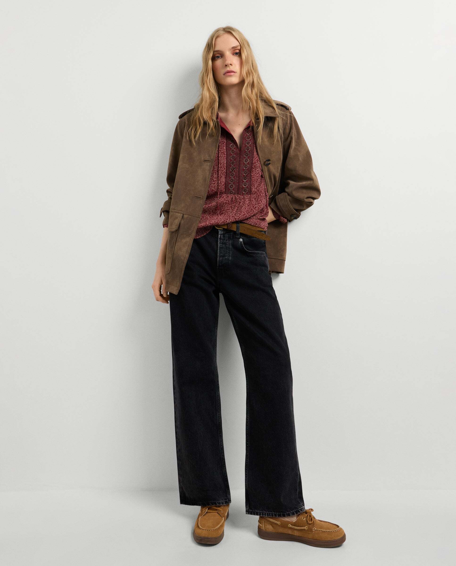 Vaquero de mujer fit boyfriend tiro medio - Pepe Jeans - Negro Negro-1