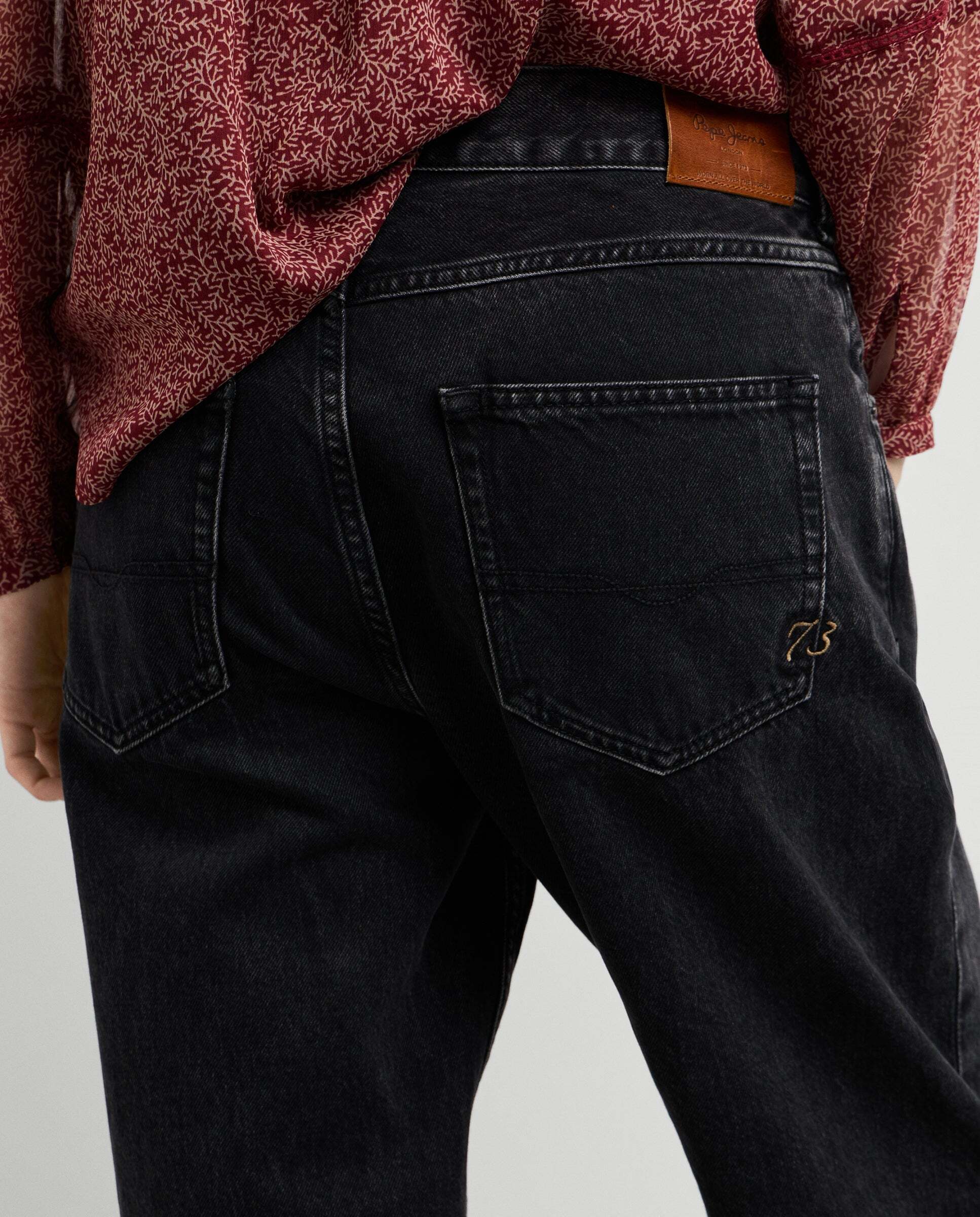 Vaquero de mujer fit boyfriend tiro medio - Pepe Jeans - Negro Negro-4