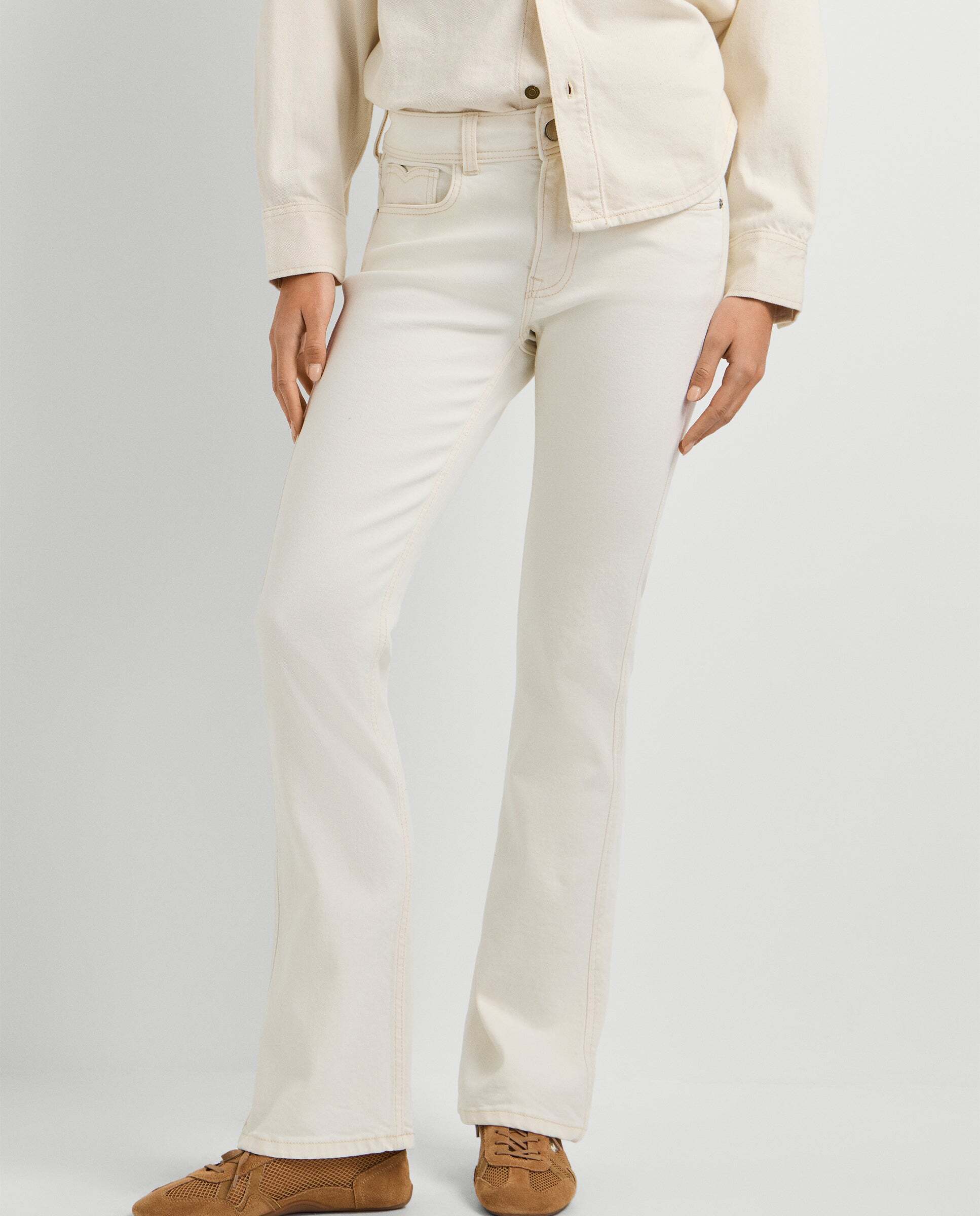 Vaquero de mujer fit bootcut y tiro medio - Pepe Jeans - Gris Natural-2