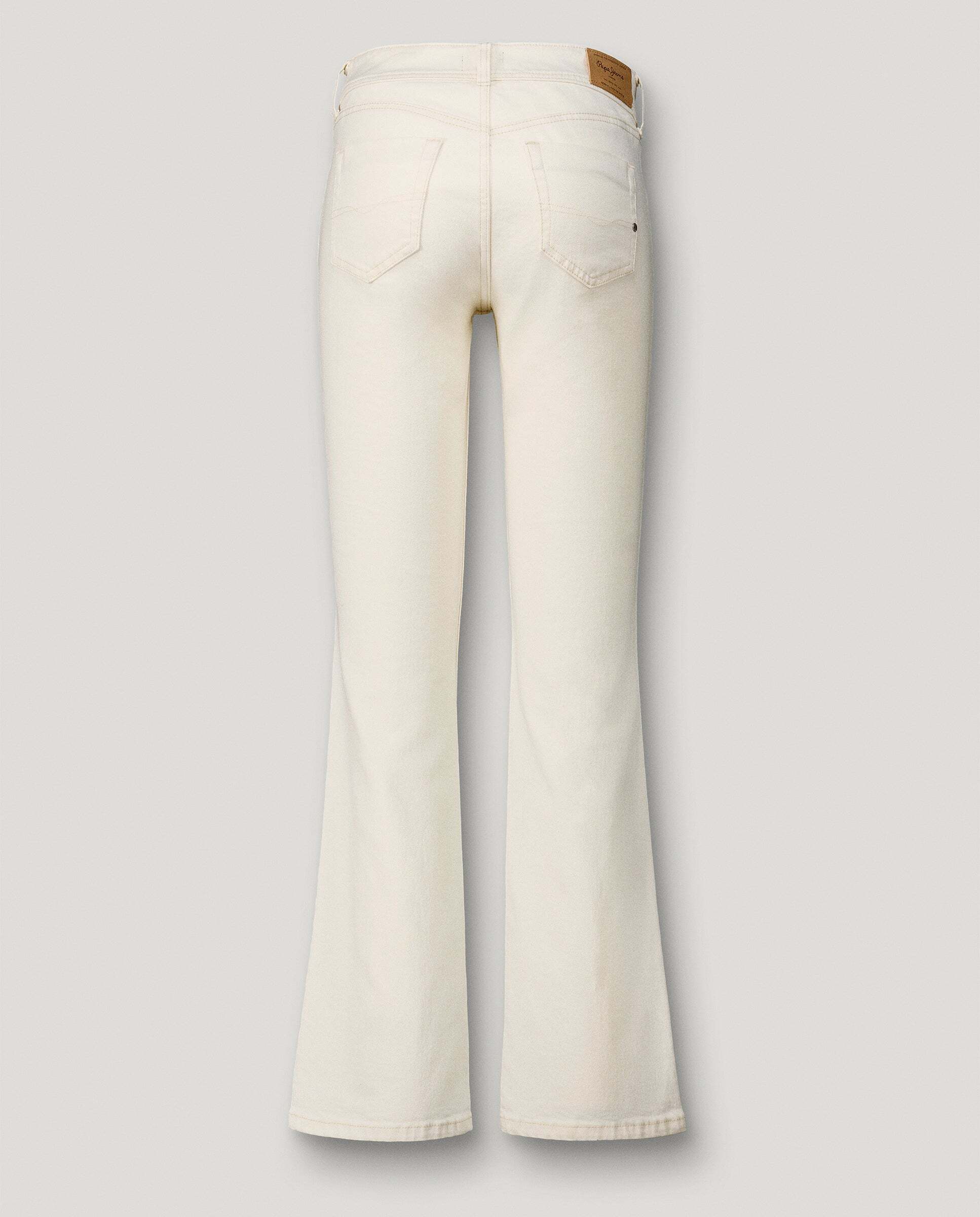 Vaquero de mujer fit bootcut y tiro medio - Pepe Jeans - Gris Natural-8