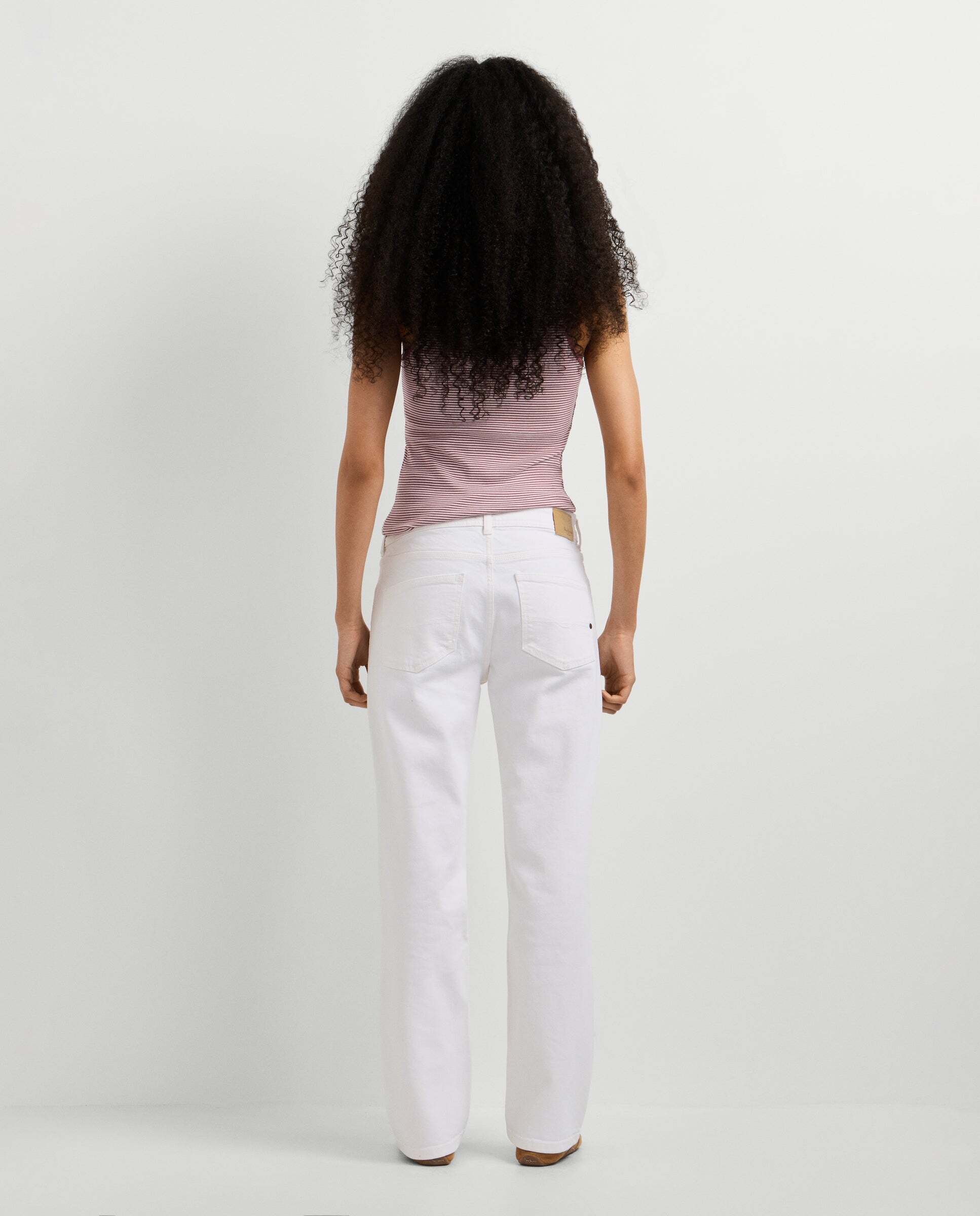 Vaquero de mujer fit recto tiro medio - Pepe Jeans - Blanco Blanco-4