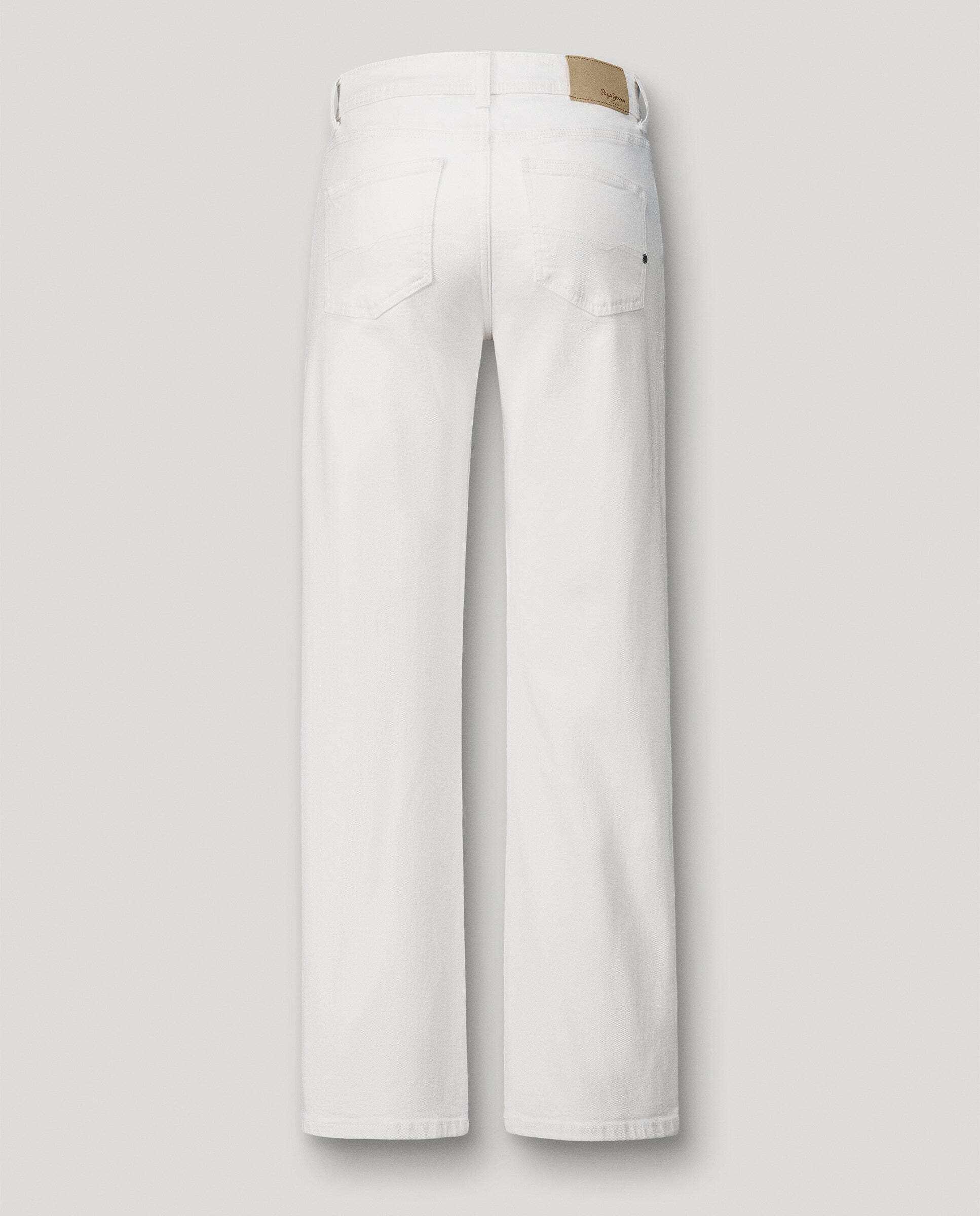 Vaquero de mujer fit recto tiro medio - Pepe Jeans - Blanco Blanco-8