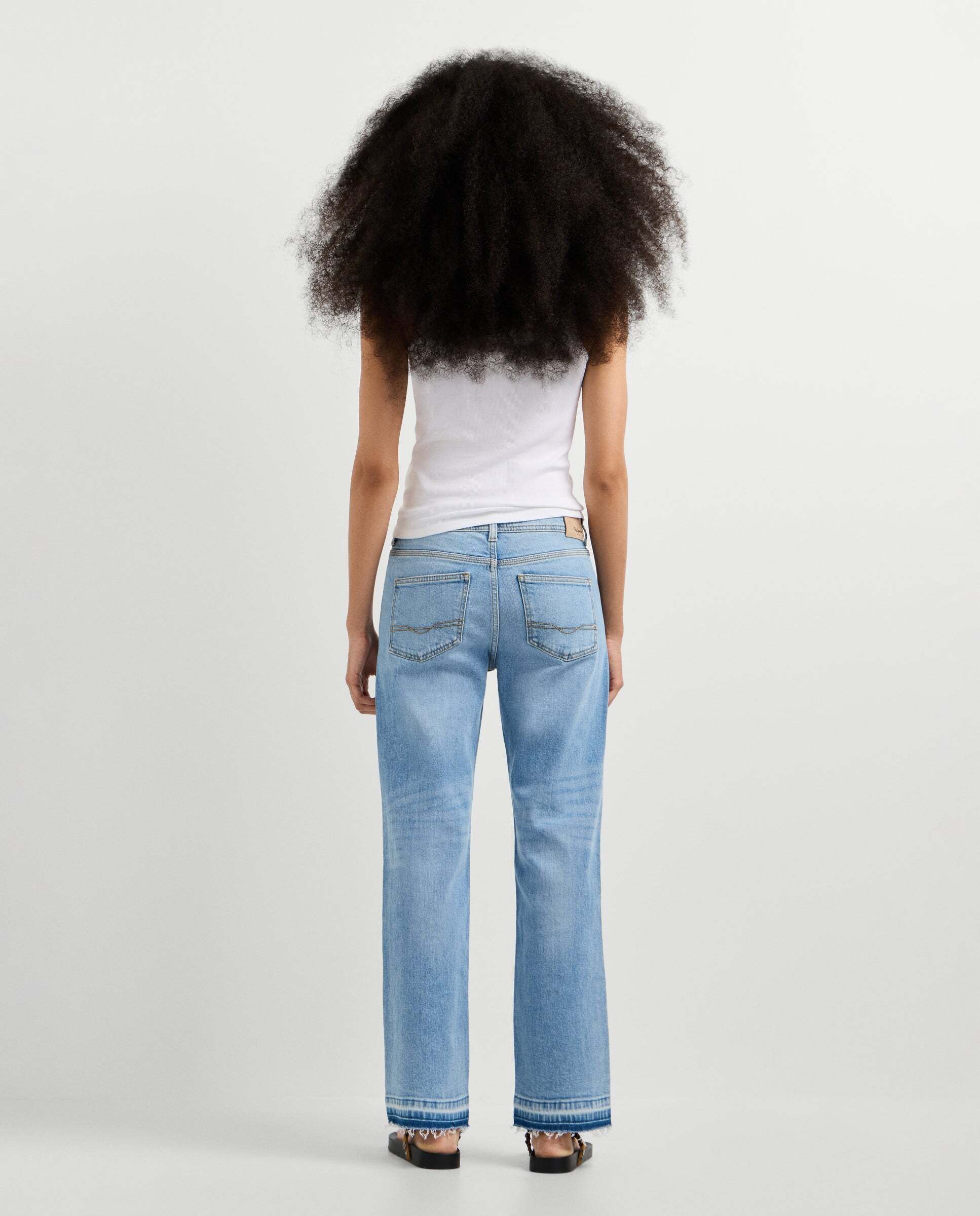 Vaquero de mujer fit recto tiro medio - Pepe Jeans - Azul Azul-4