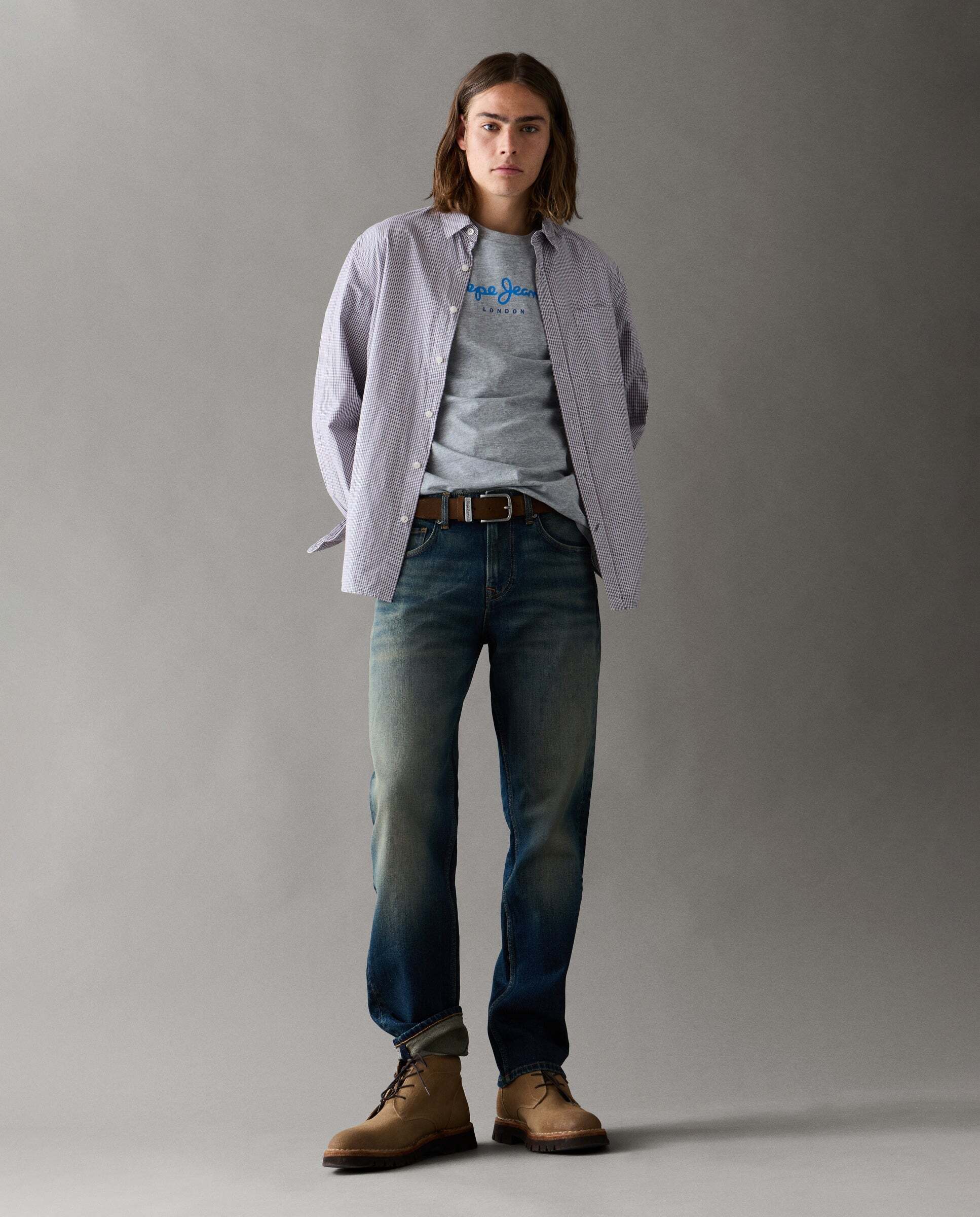 Vaquero de hombre fit recto tiro regular - Pepe Jeans - Verde Verde-1
