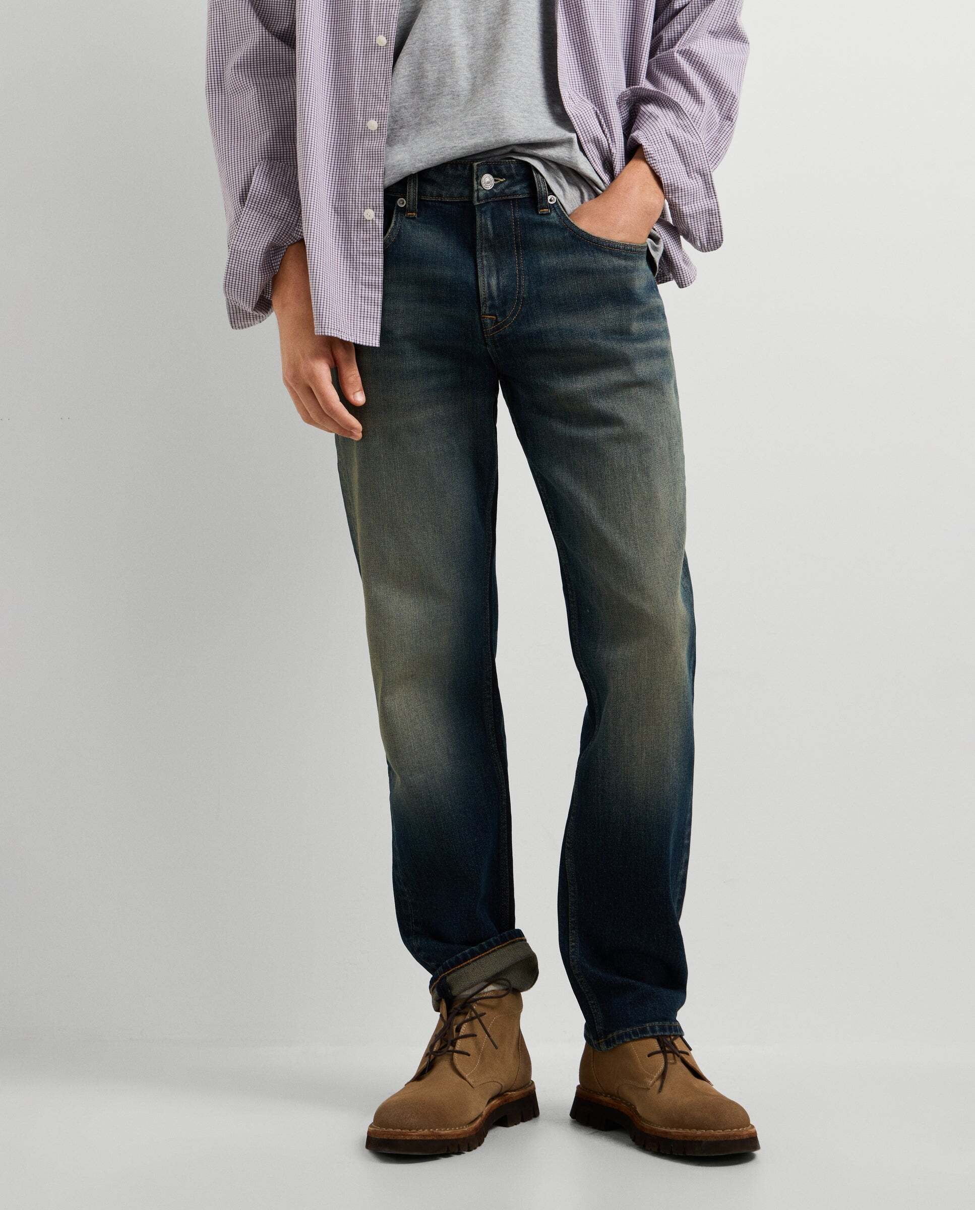 Vaquero de hombre fit recto tiro regular - Pepe Jeans - Verde Verde-2