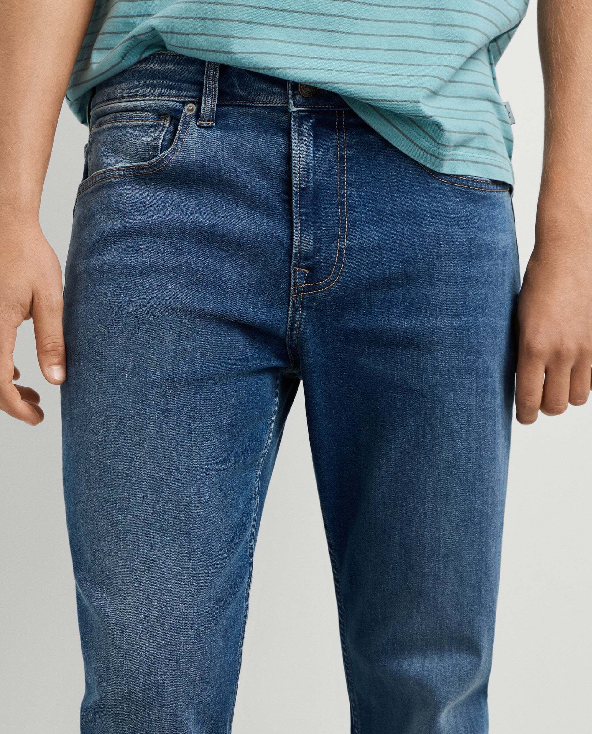 Cash- jeans fit recto y tiro regular - Pepe Jeans - Azul denim Azul denim-4