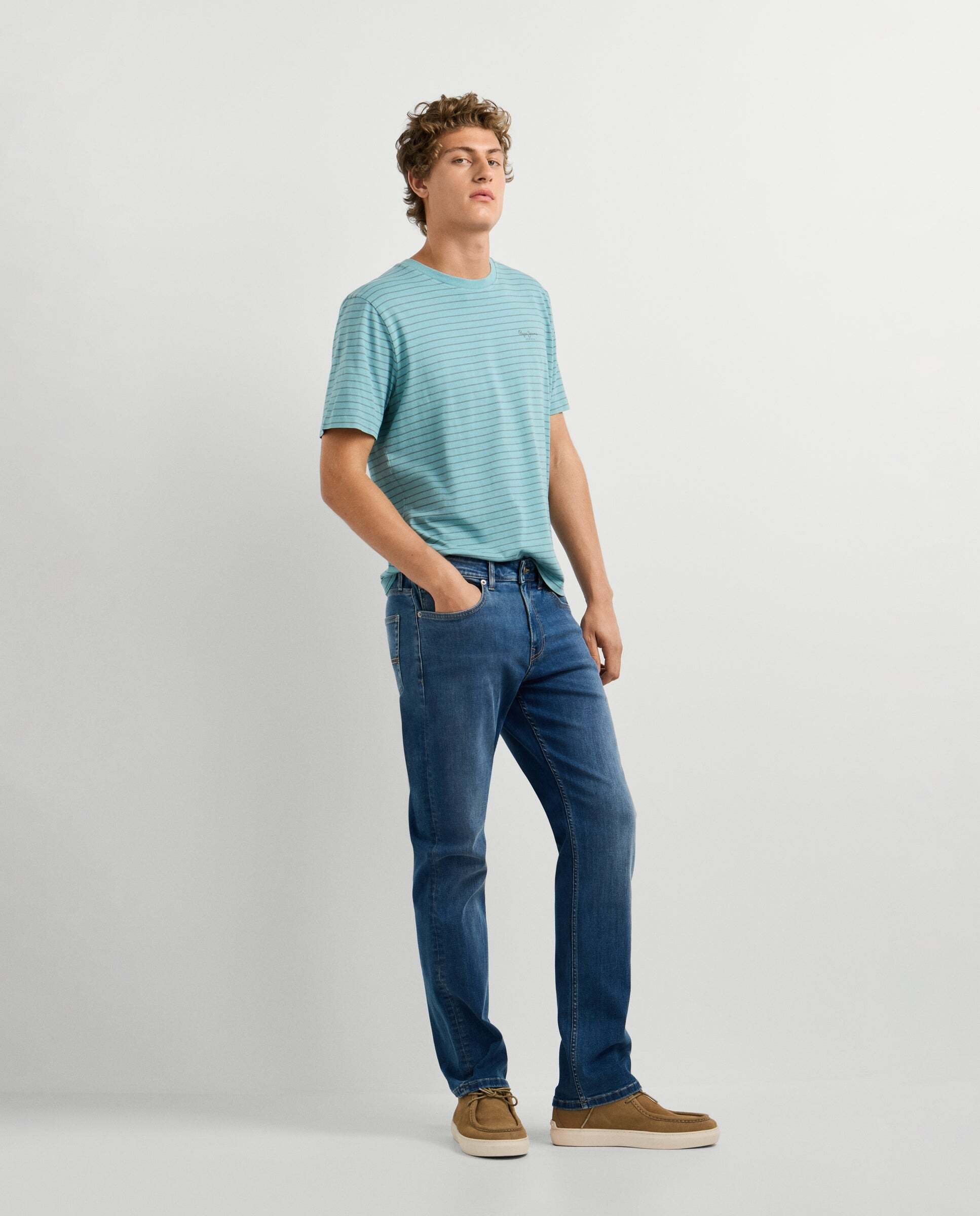 Cash- jeans fit recto y tiro regular - Pepe Jeans - Azul denim Azul denim-7