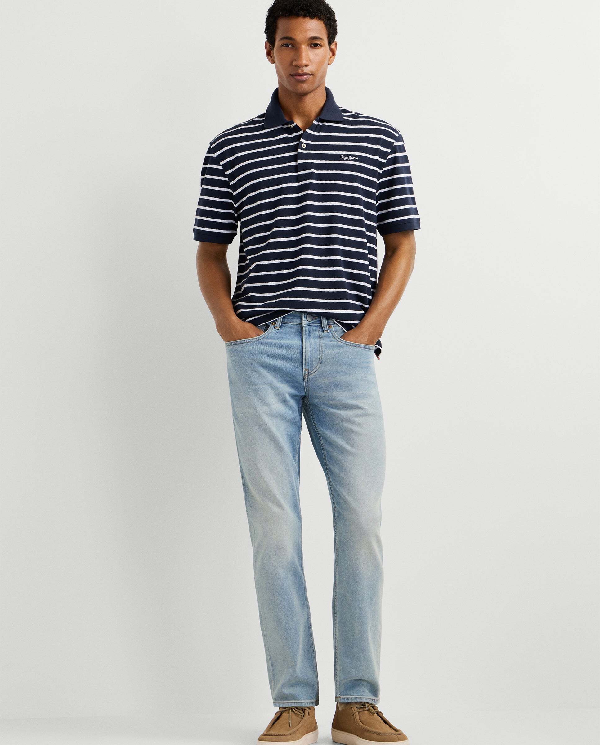 Vaquero de hombre fit recto tiro regular - Pepe Jeans - Azul claro Azul claro-1