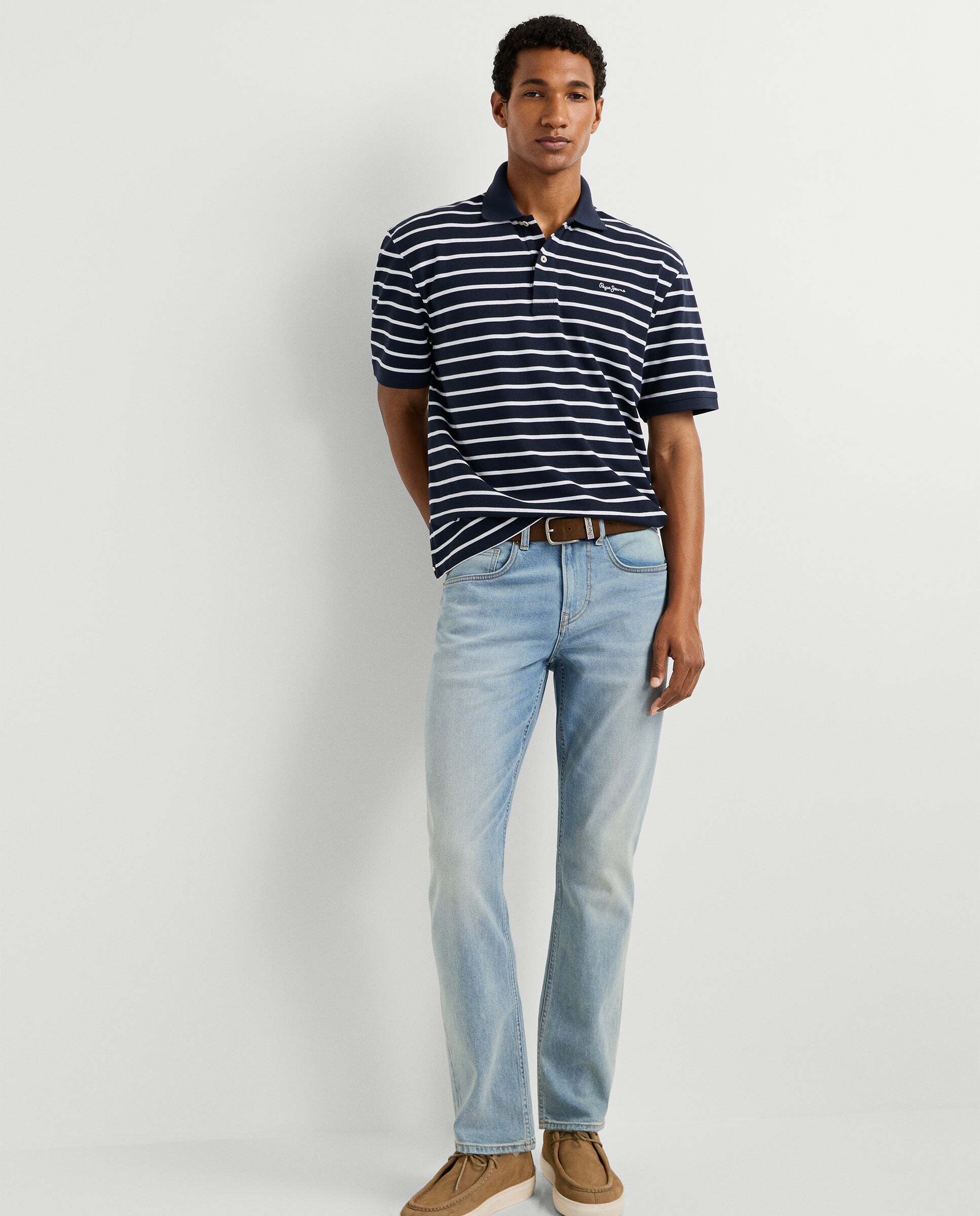 Vaquero de hombre fit recto tiro regular - Pepe Jeans - Azul claro Azul claro-3