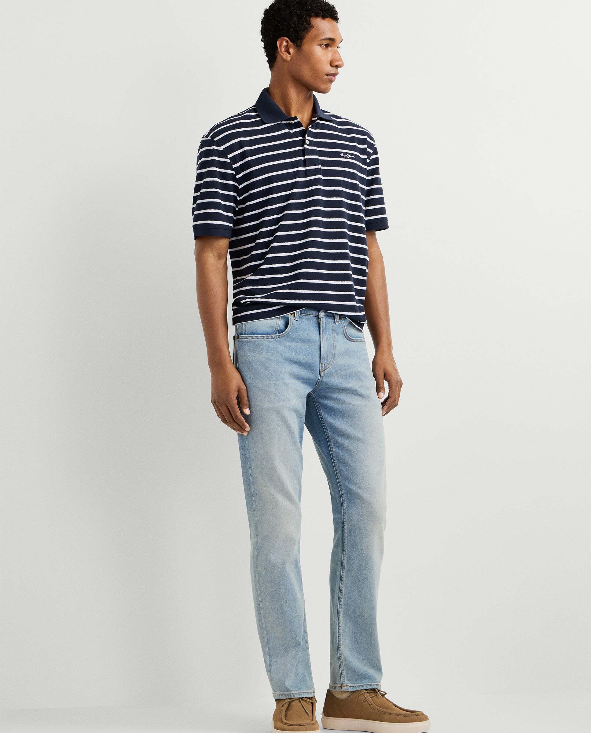 Vaquero de hombre fit recto tiro regular - Pepe Jeans - Azul claro Azul claro-7