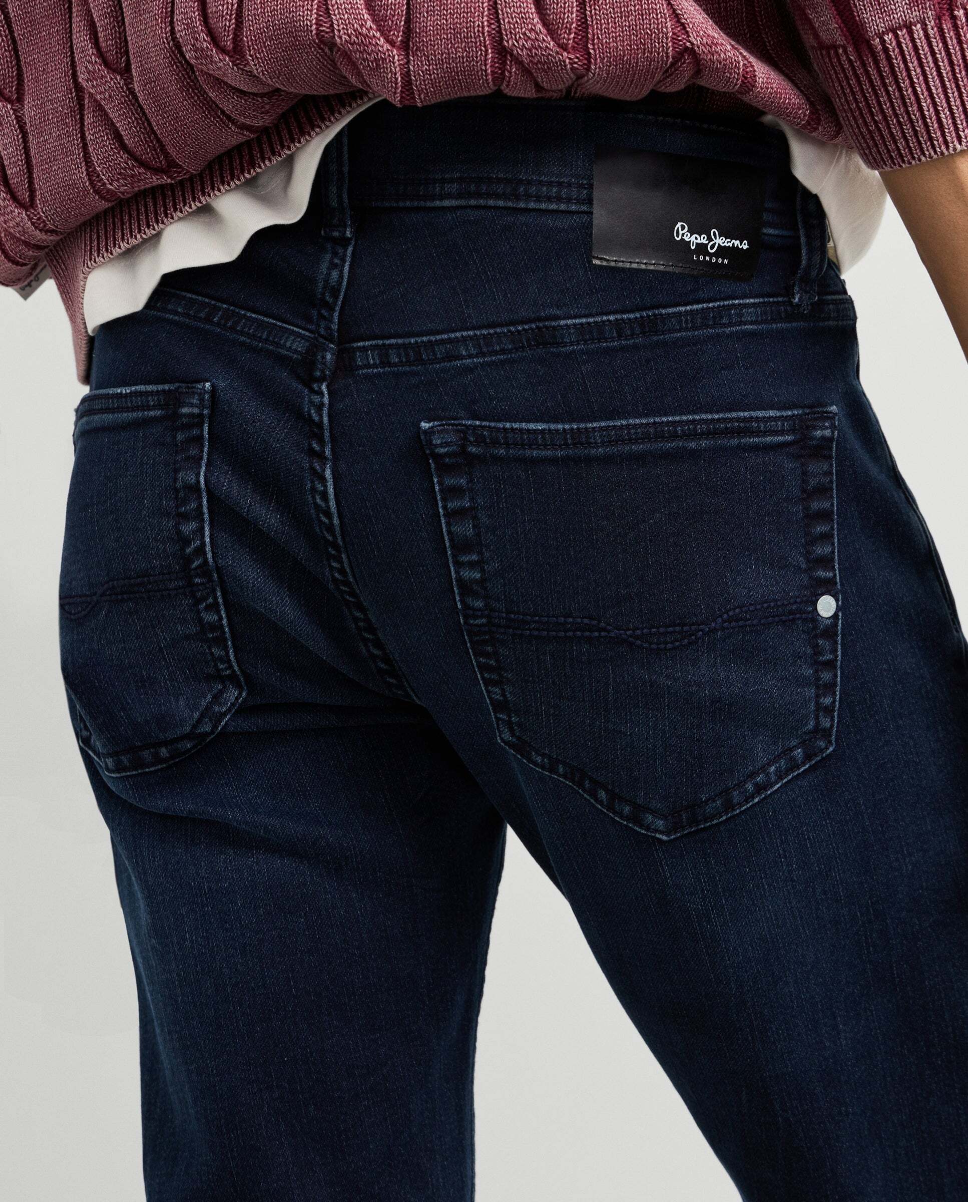 Track- jeans fit slim y tiro regular - Pepe Jeans - Azul oscuro Azul oscuro-4
