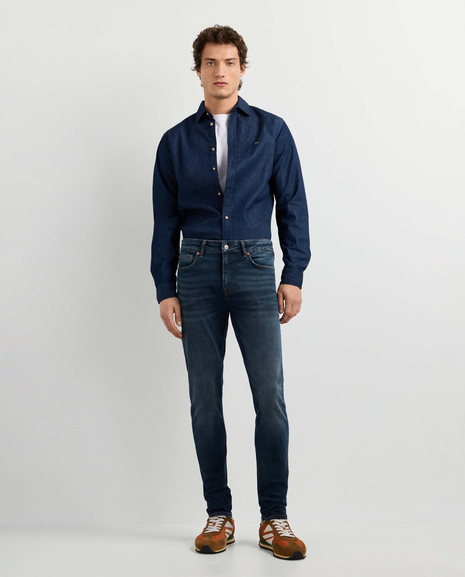 Imagen 1 de Vaquero de hombre fit skinny tiro regular Azul oscuro