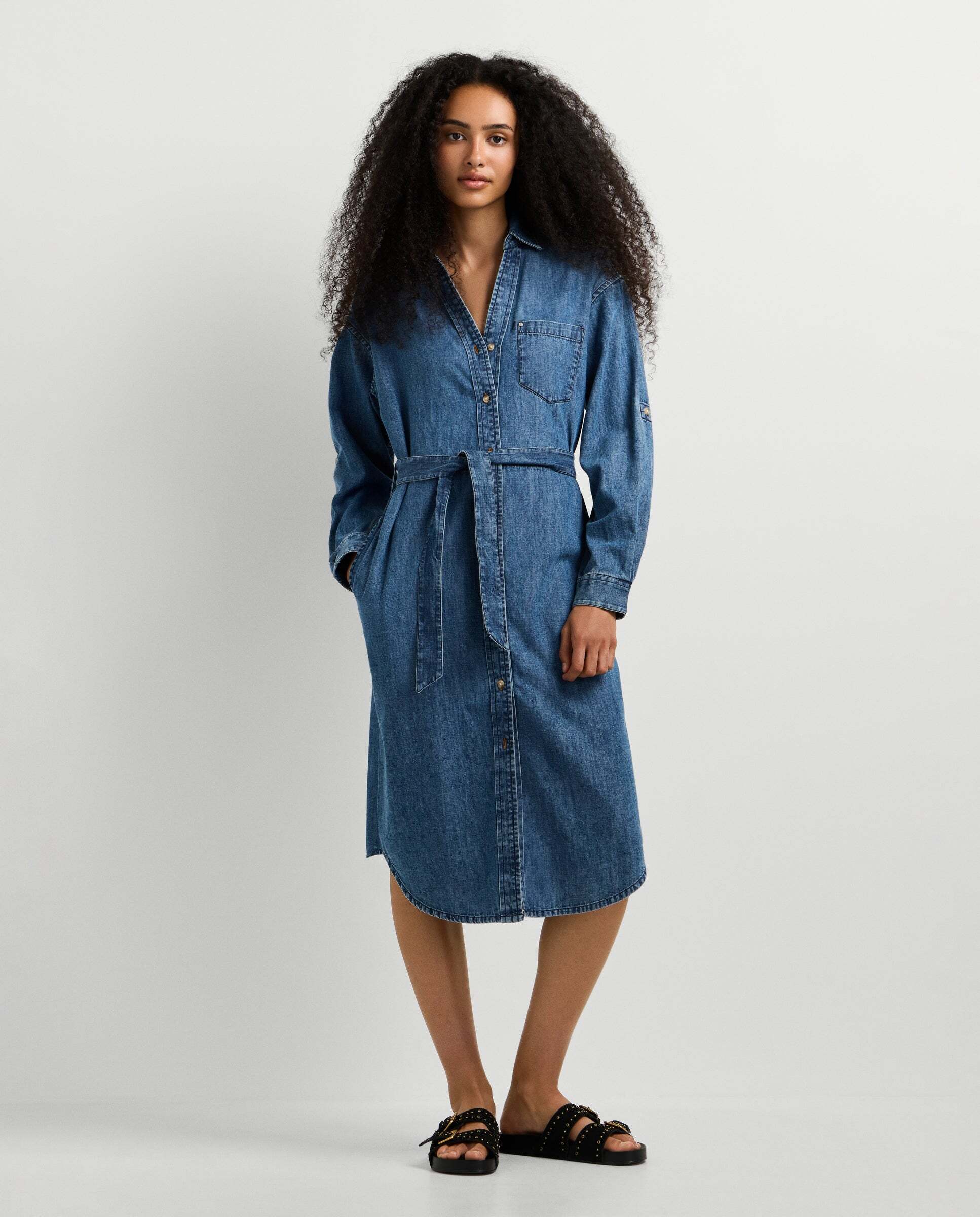 Vestido corto de mujer denim fit regular - Pepe Jeans - Azul Azul-1