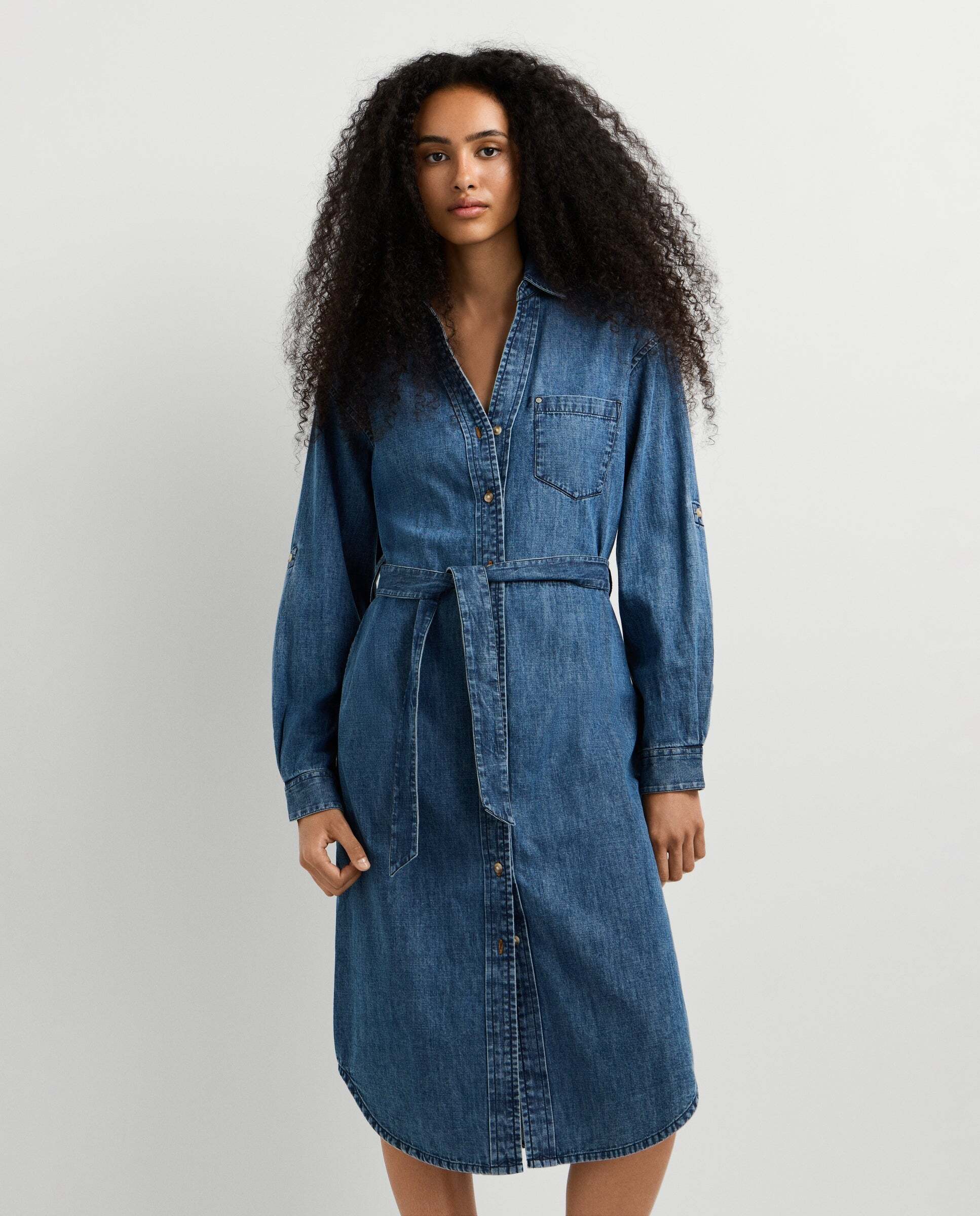 Vestido corto de mujer denim fit regular - Pepe Jeans - Azul Azul-2