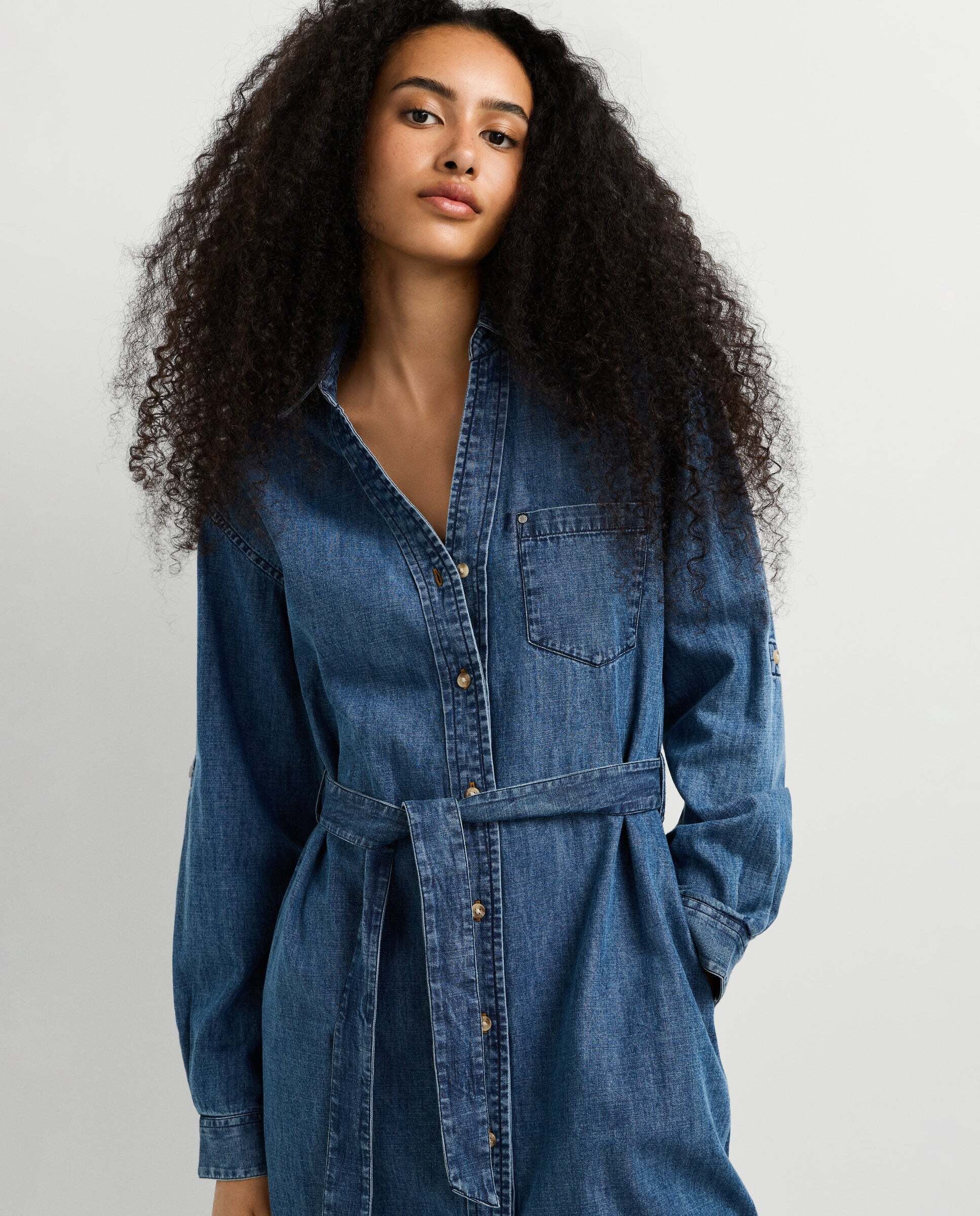 Vestido corto de mujer denim fit regular - Pepe Jeans - Azul Azul-4