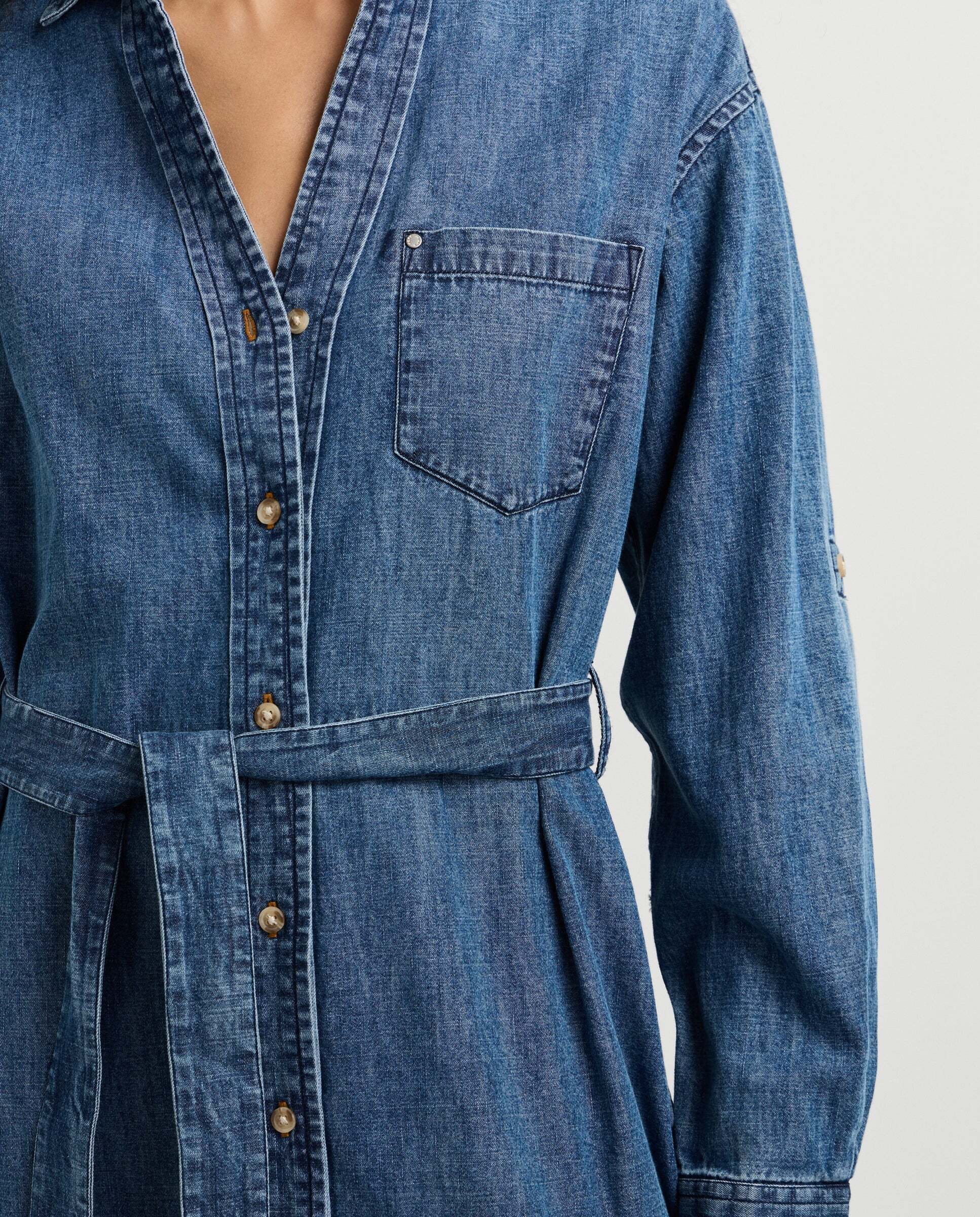 Vestido corto de mujer denim fit regular - Pepe Jeans - Azul Azul-5