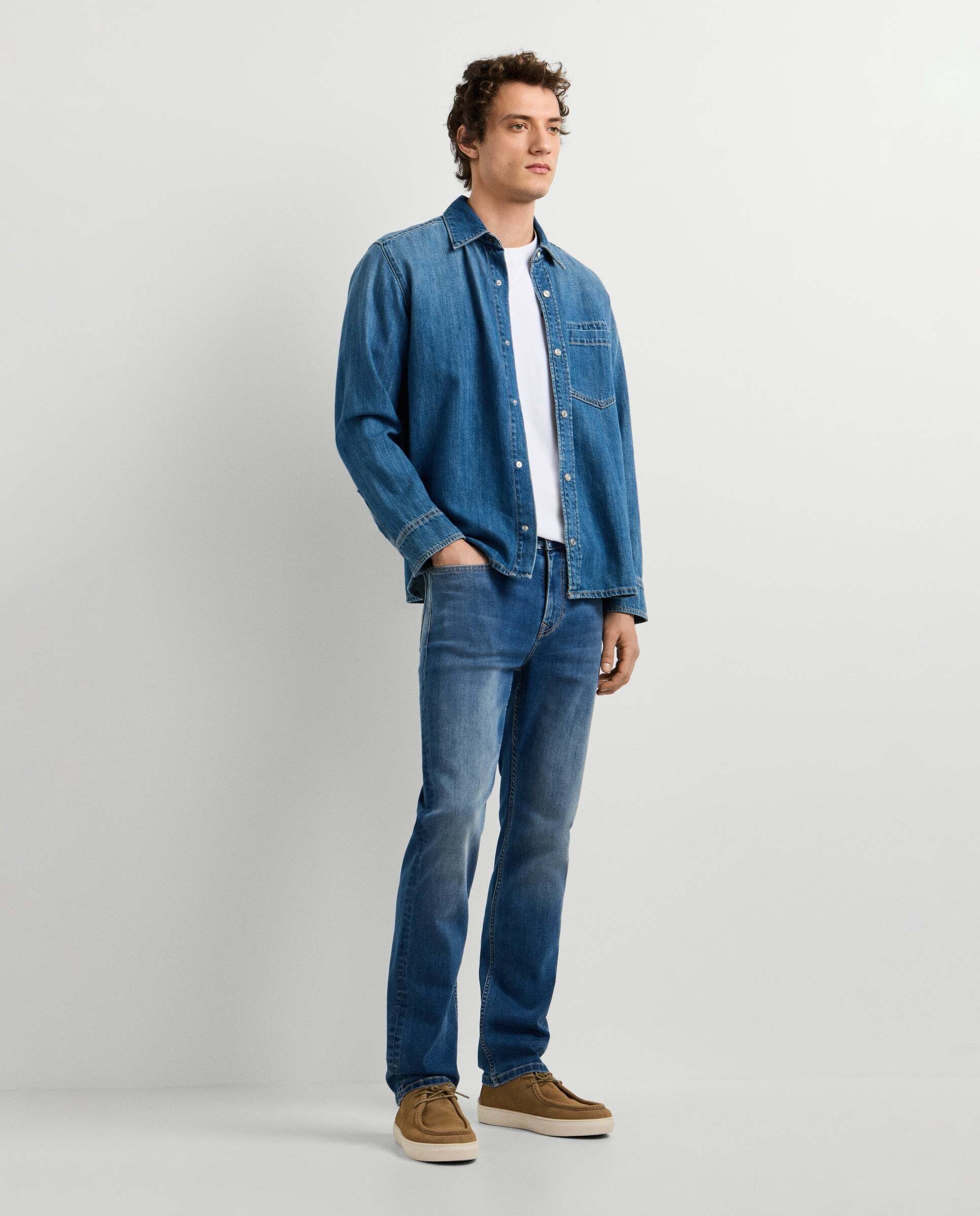 Vaquero de hombre fit slim tiro regular - Pepe Jeans - Azul denim Azul denim-6