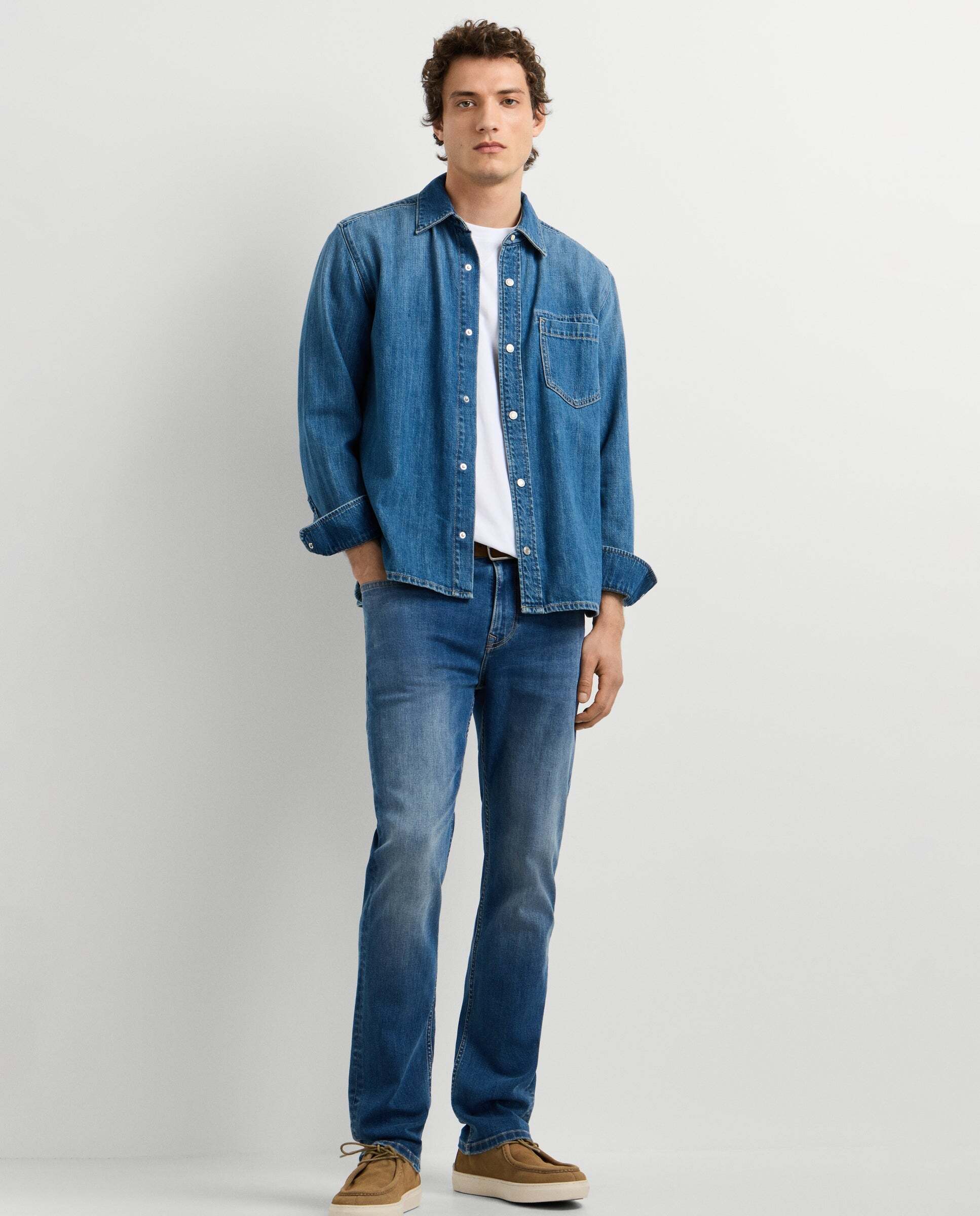 Vaquero de hombre fit slim tiro regular - Pepe Jeans - Azul denim Azul denim-7