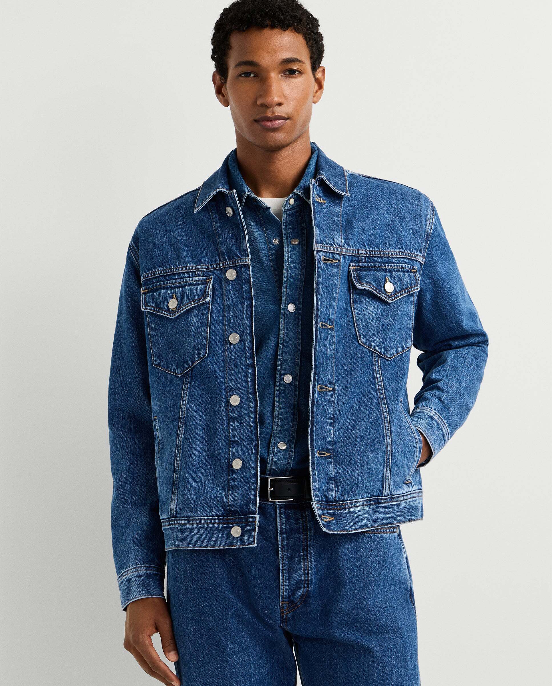 Imagen 0 de Cazadora vaquera de hombre fit regular Azul denim