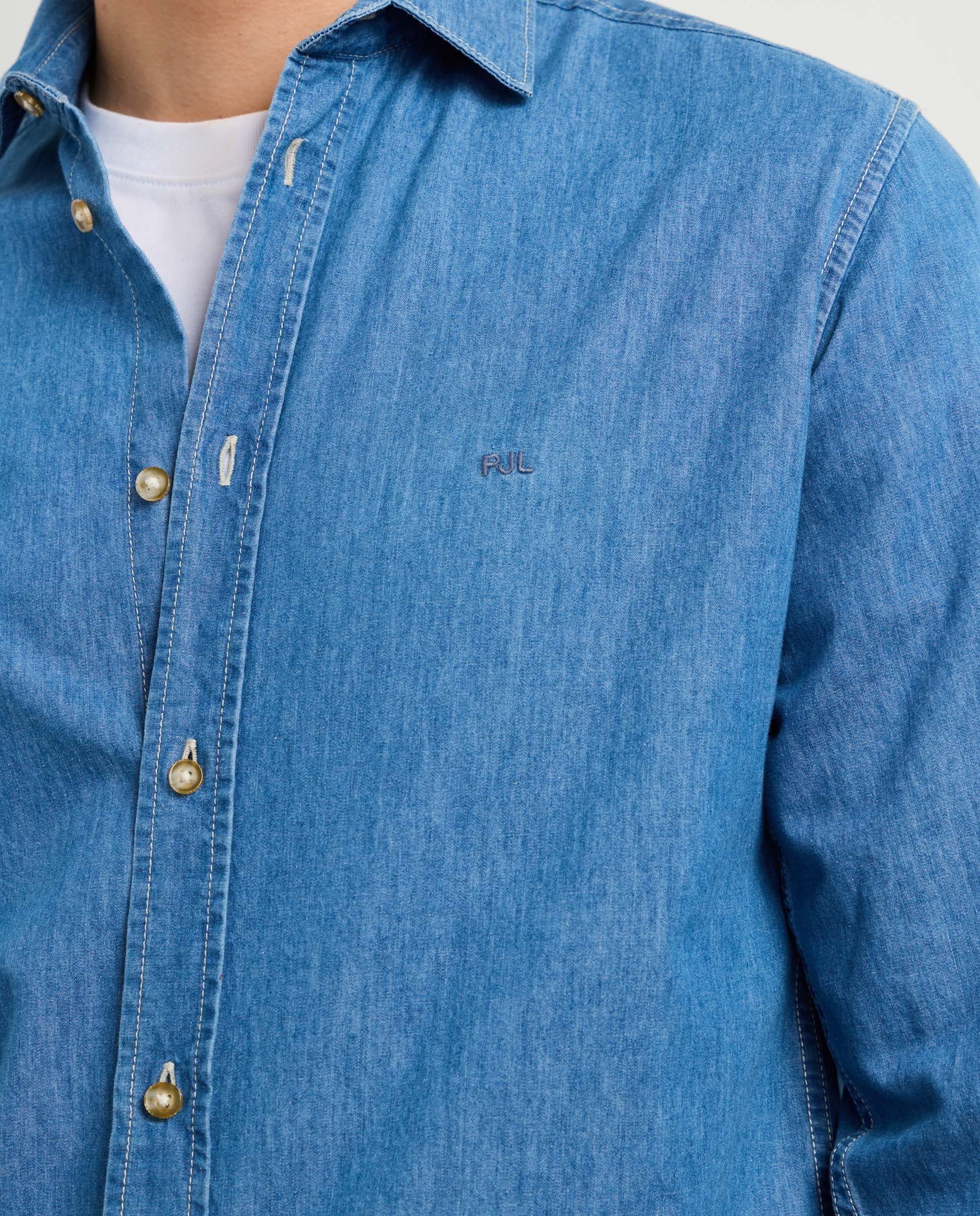 Camisa vaquera de hombre fit slim - Pepe Jeans - Azul claro Azul claro-4