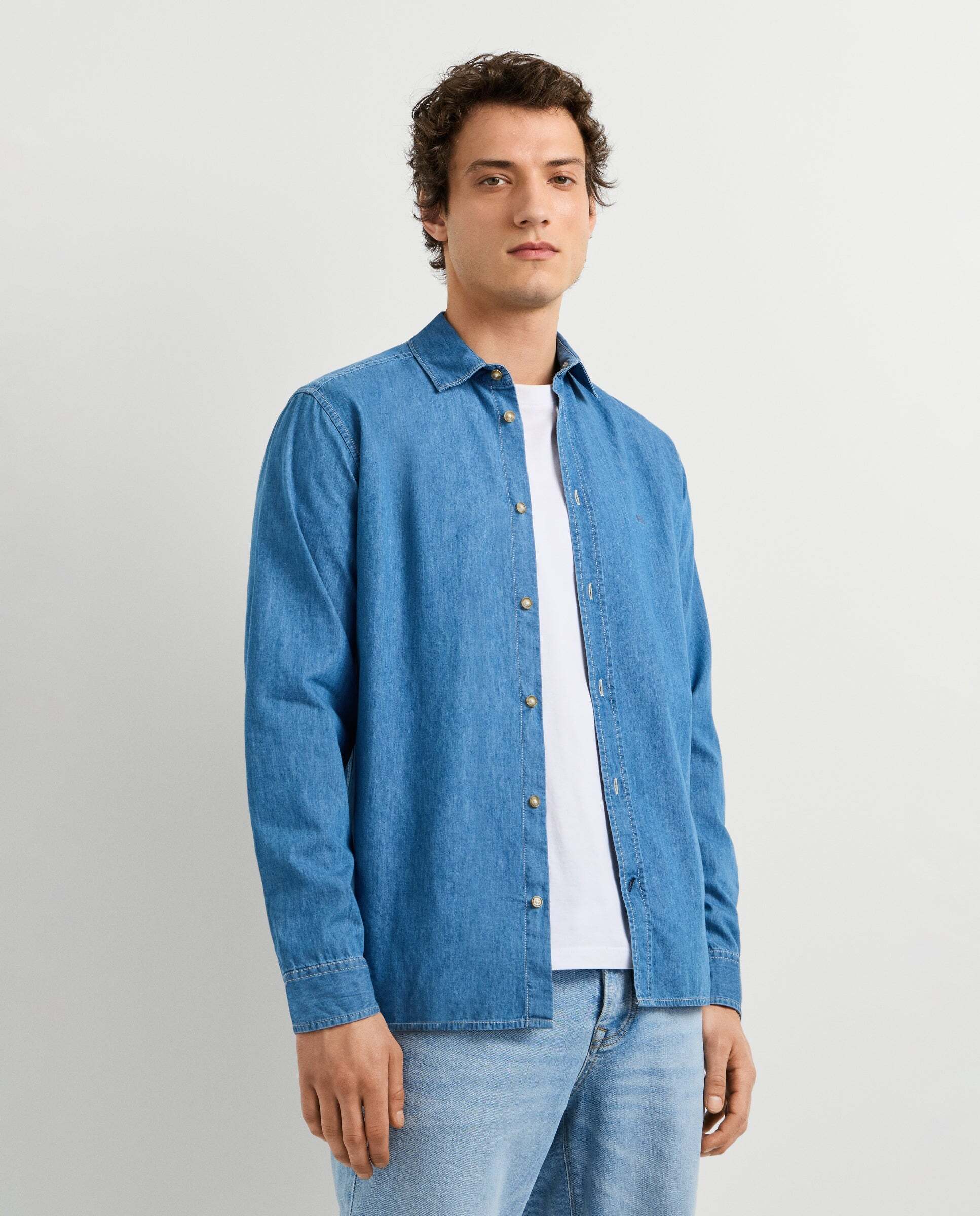 Camisa vaquera de hombre fit slim - Pepe Jeans - Azul claro Azul claro-6