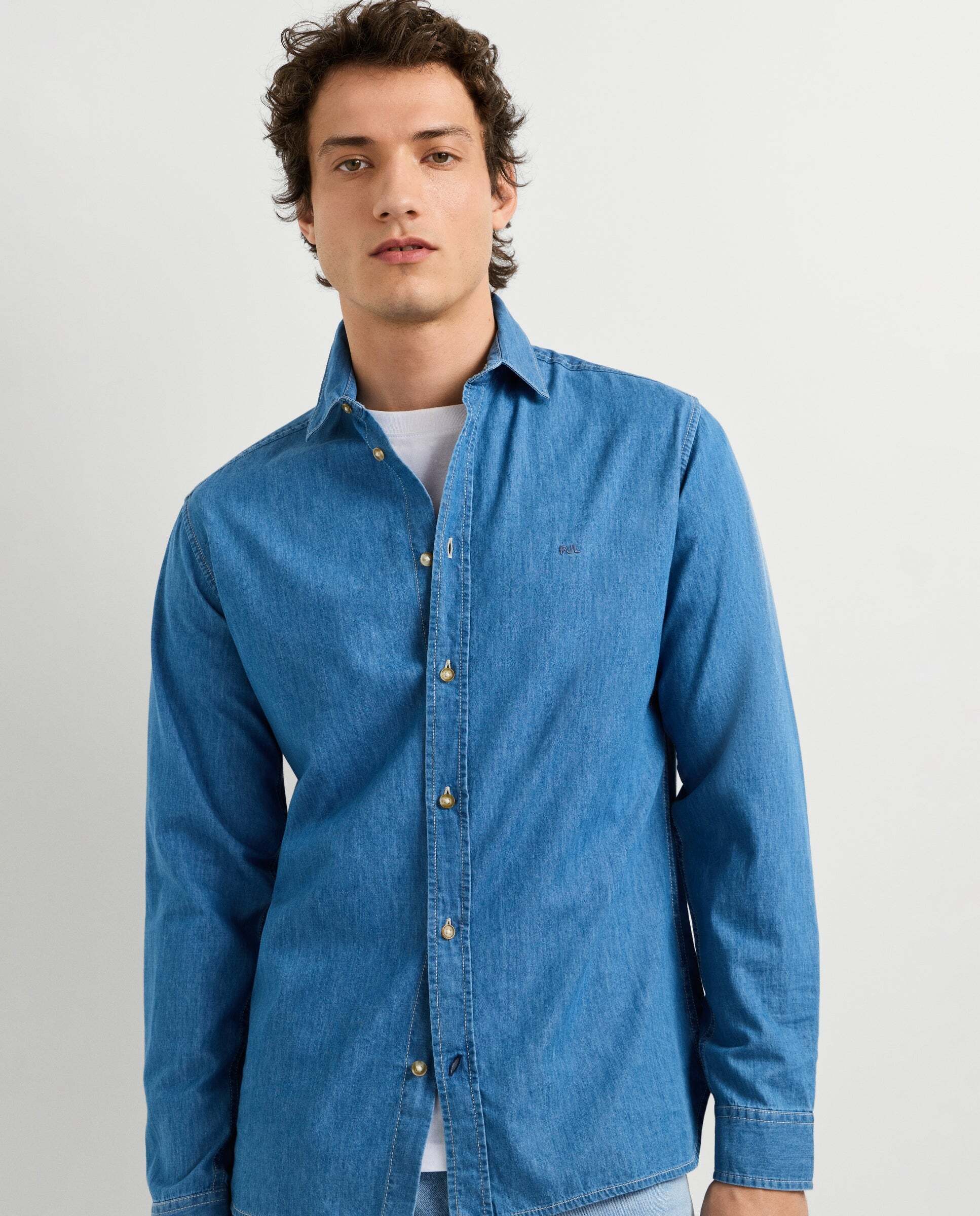 Camisa vaquera de hombre fit slim - Pepe Jeans - Azul claro Azul claro-7