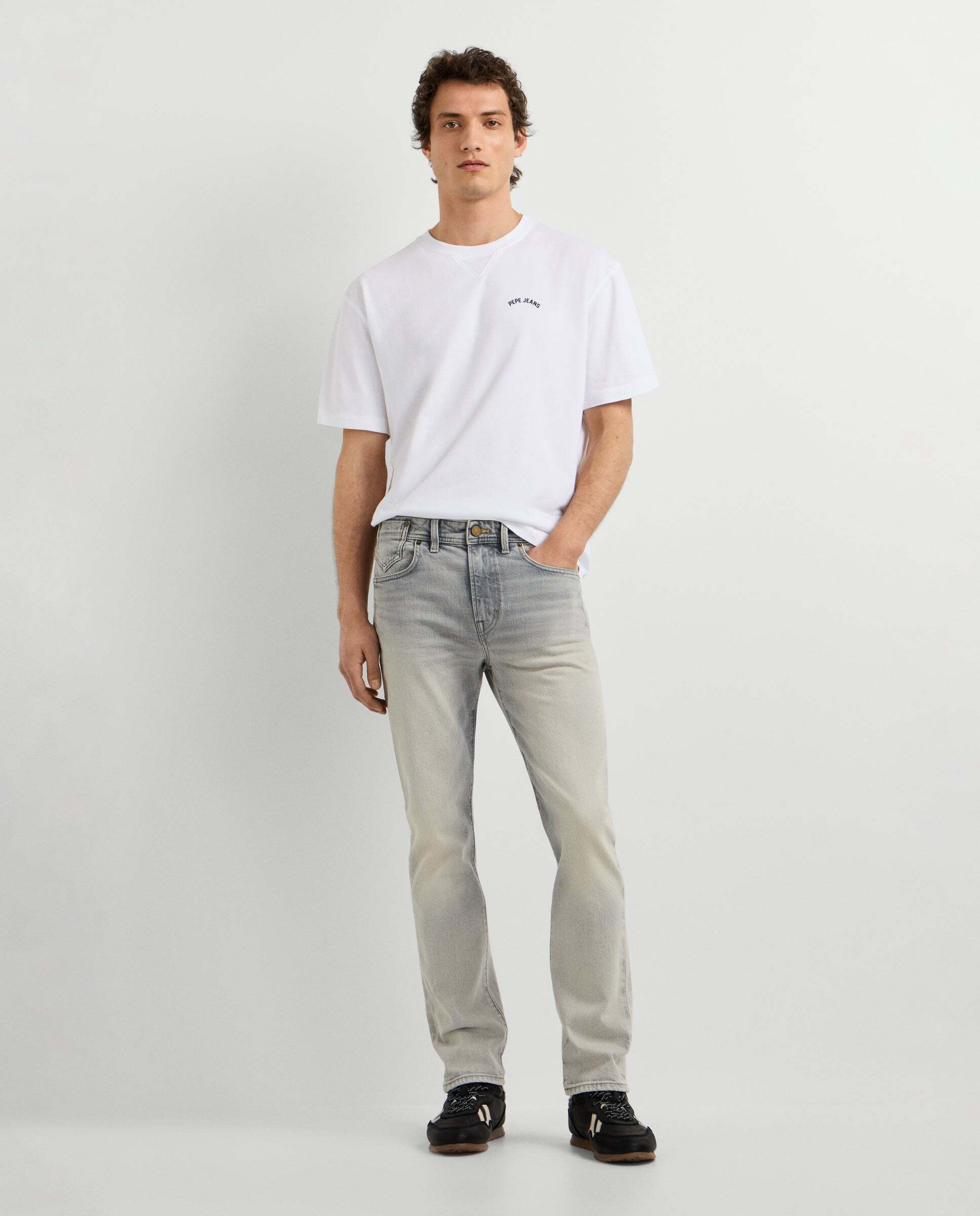 Vaquero de hombre fit slim tiro regular - Pepe Jeans - Gris claro Gris claro-1