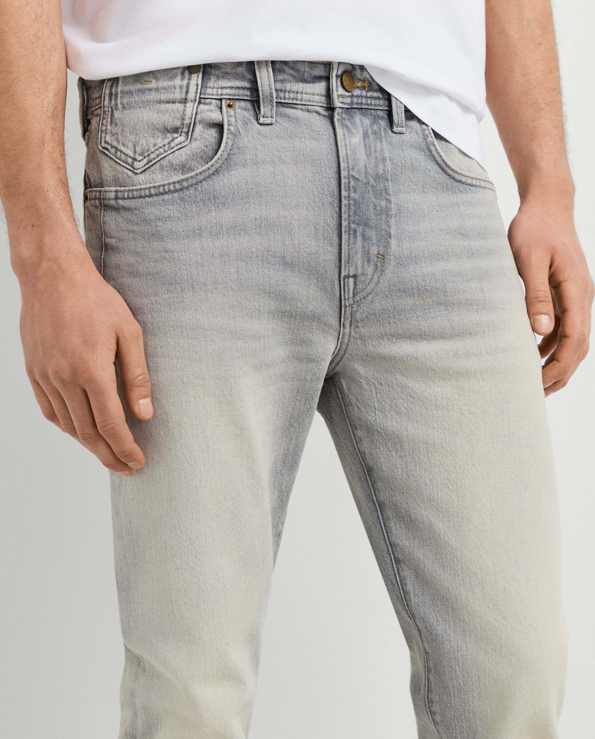 Vaquero de hombre fit slim tiro regular - Pepe Jeans - Gris claro Gris claro-4