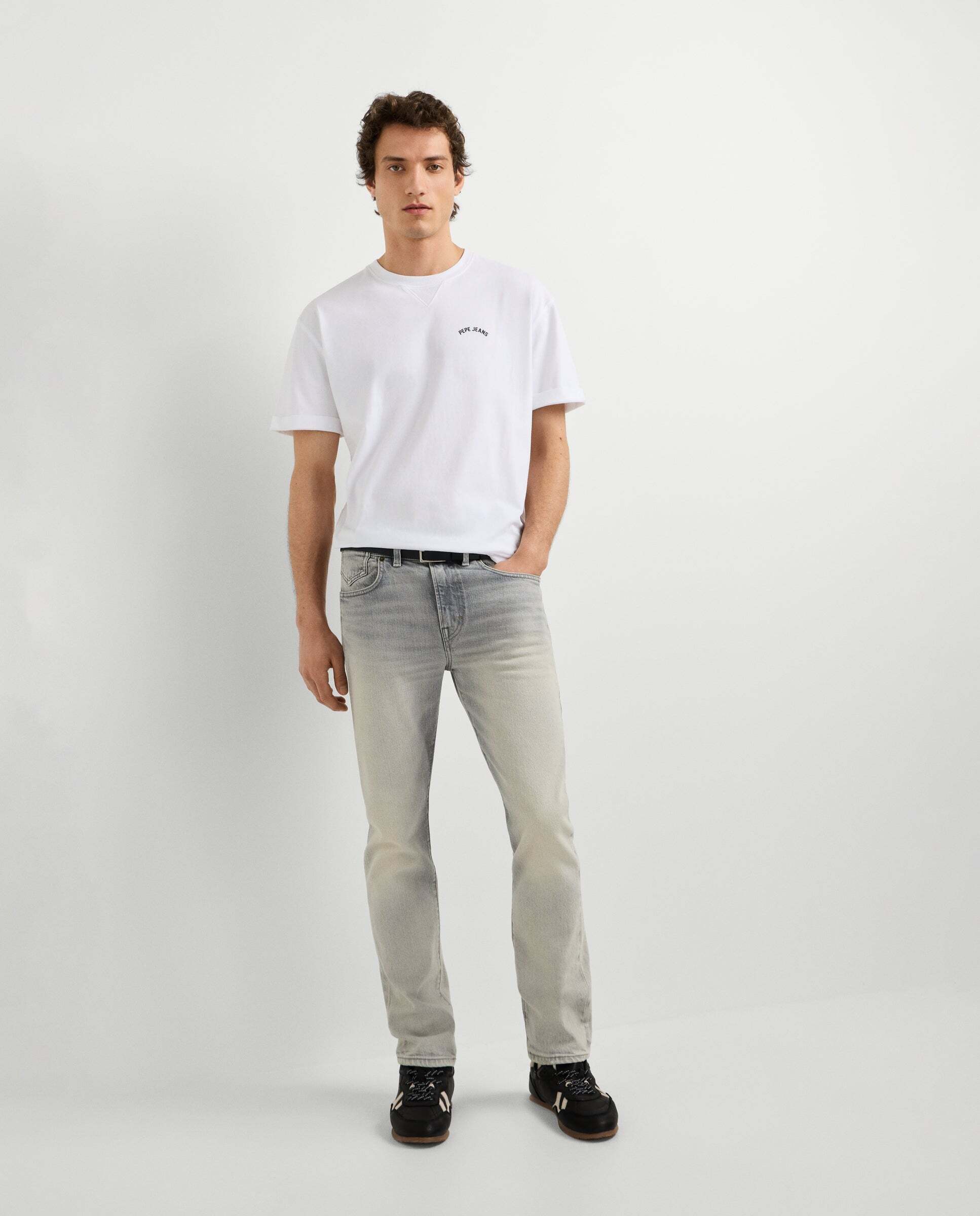 Vaquero de hombre fit slim tiro regular - Pepe Jeans - Gris claro Gris claro-7