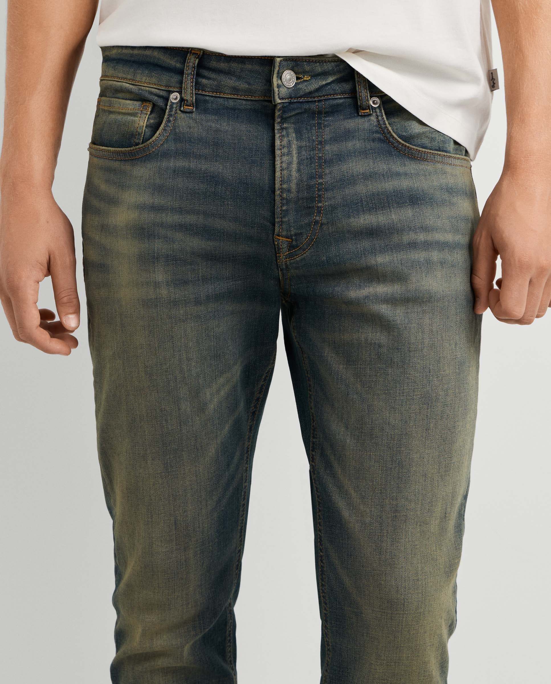 Vaquero de hombre fit taper tiro regular - Pepe Jeans - Azul Azul-4