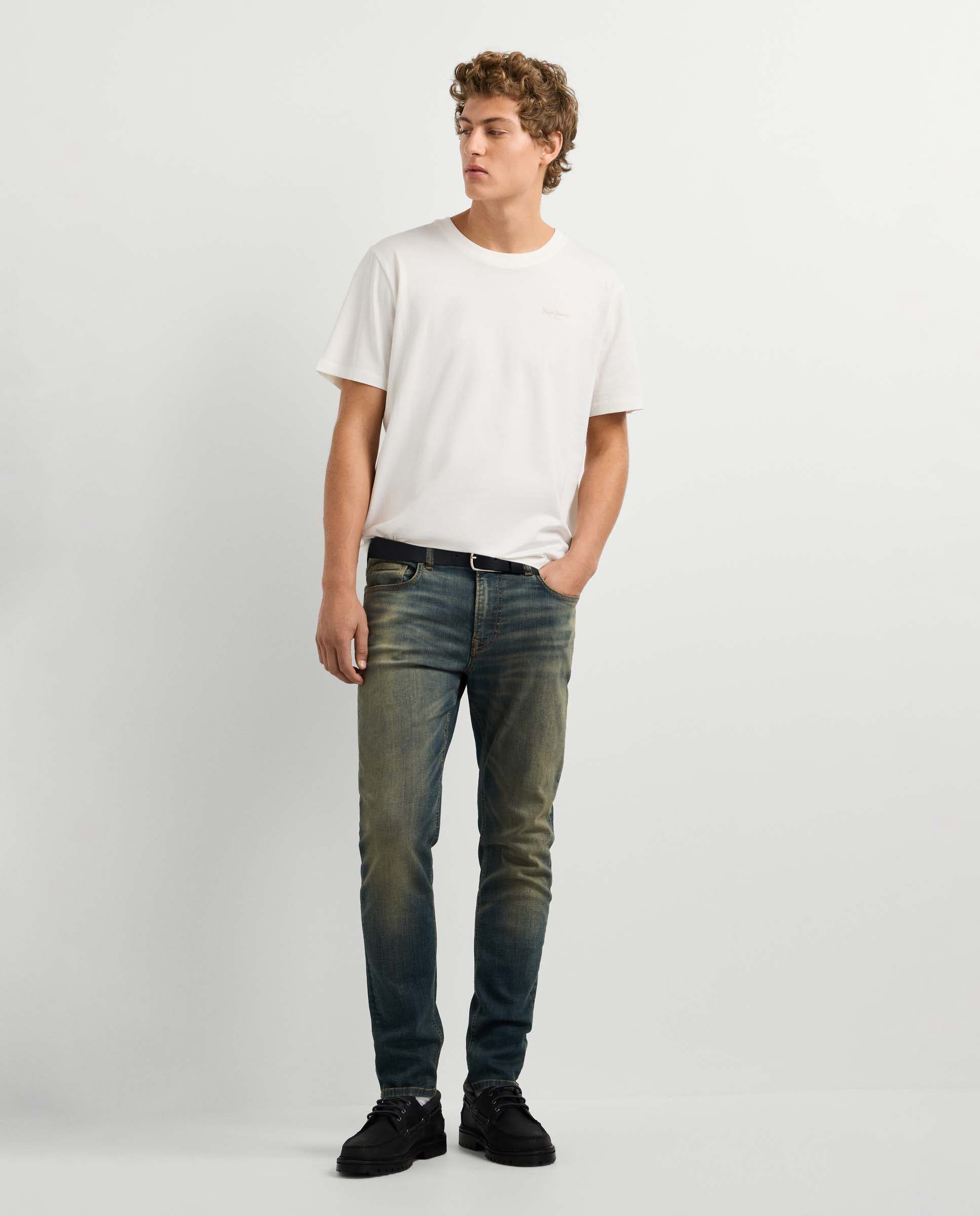 Vaquero de hombre fit taper tiro regular - Pepe Jeans - Azul Azul-7