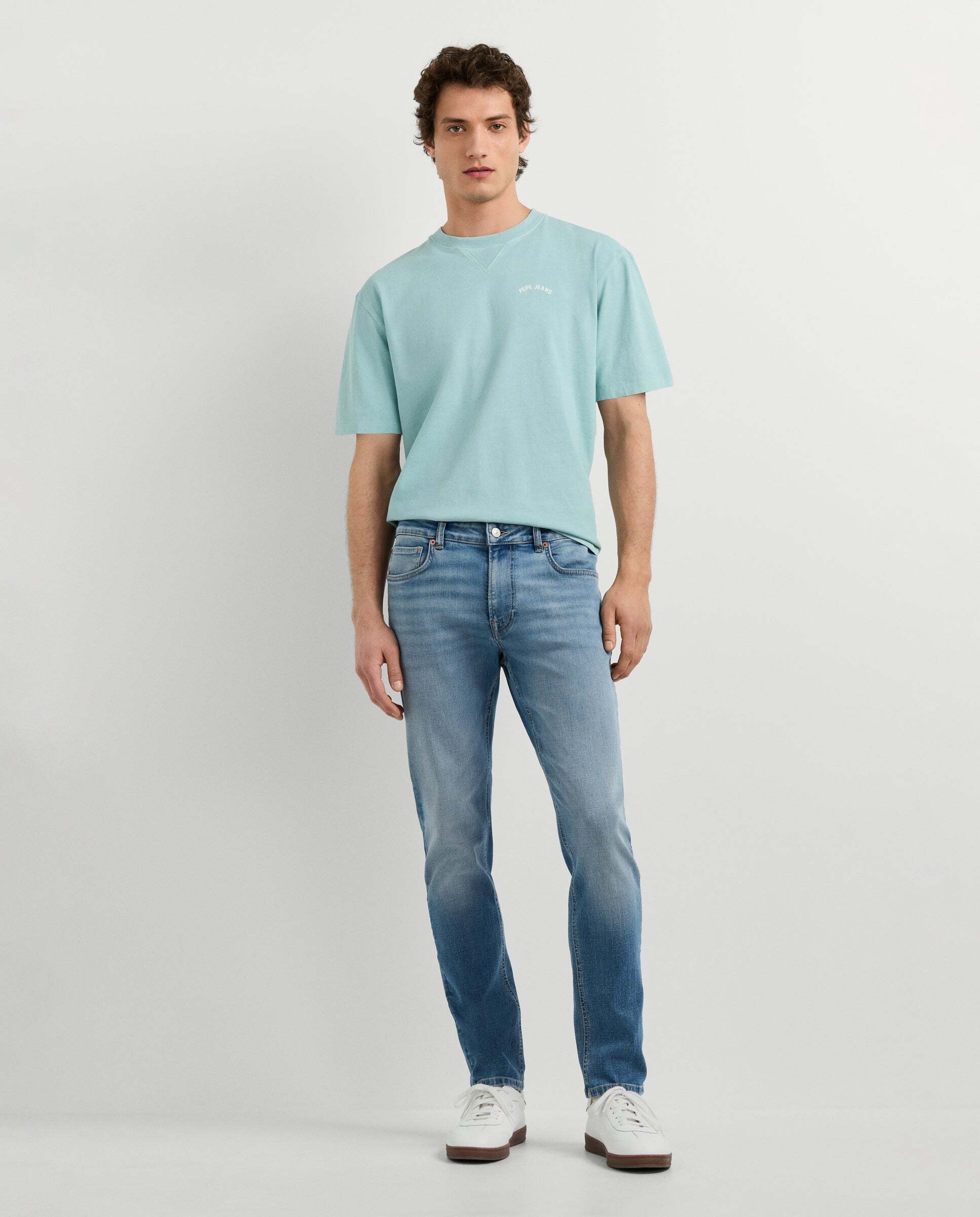 Vaquero de hombre fit taper tiro regular - Pepe Jeans - Azul claro Azul claro-1
