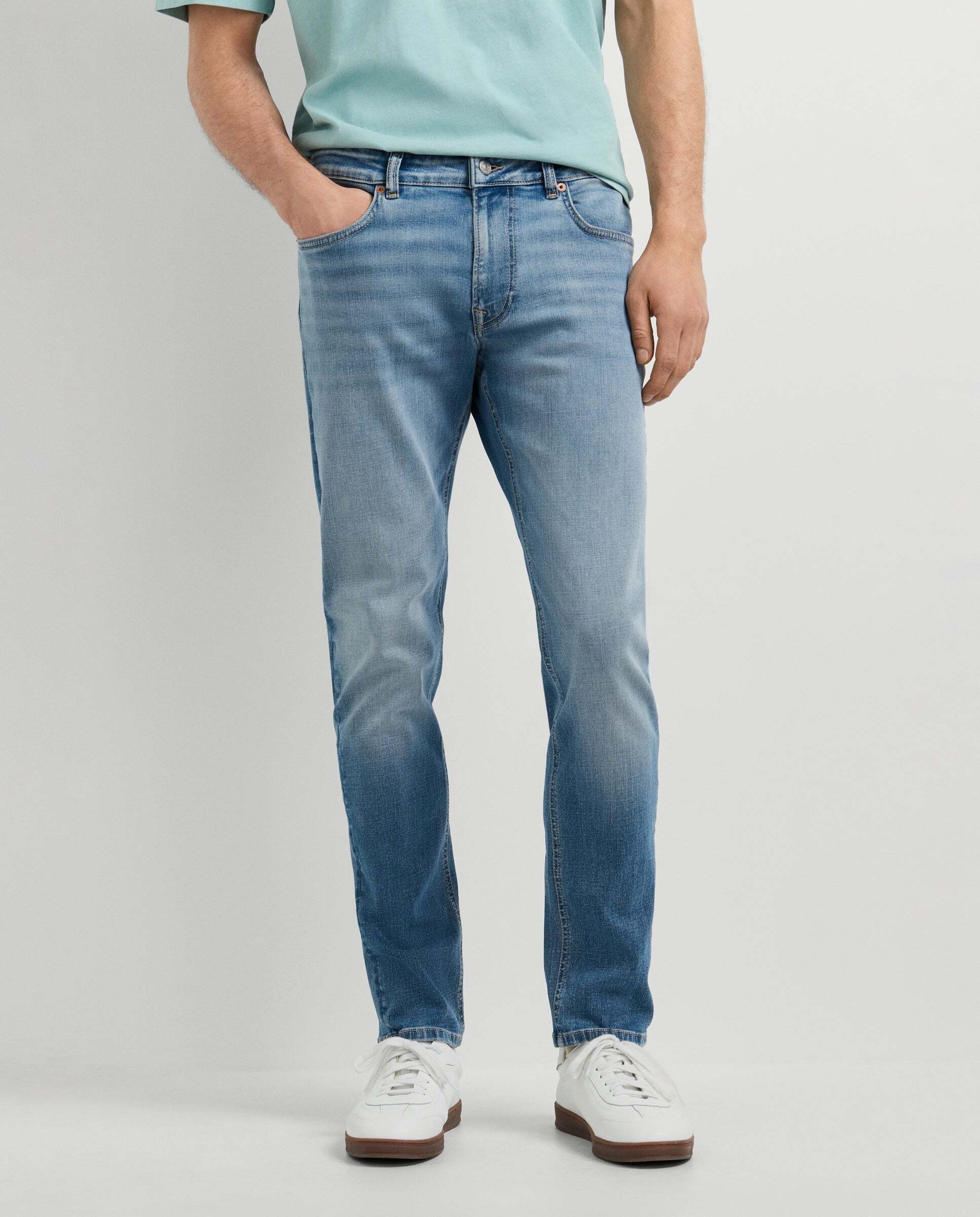 Vaquero de hombre fit taper tiro regular - Pepe Jeans - Azul claro Azul claro-2