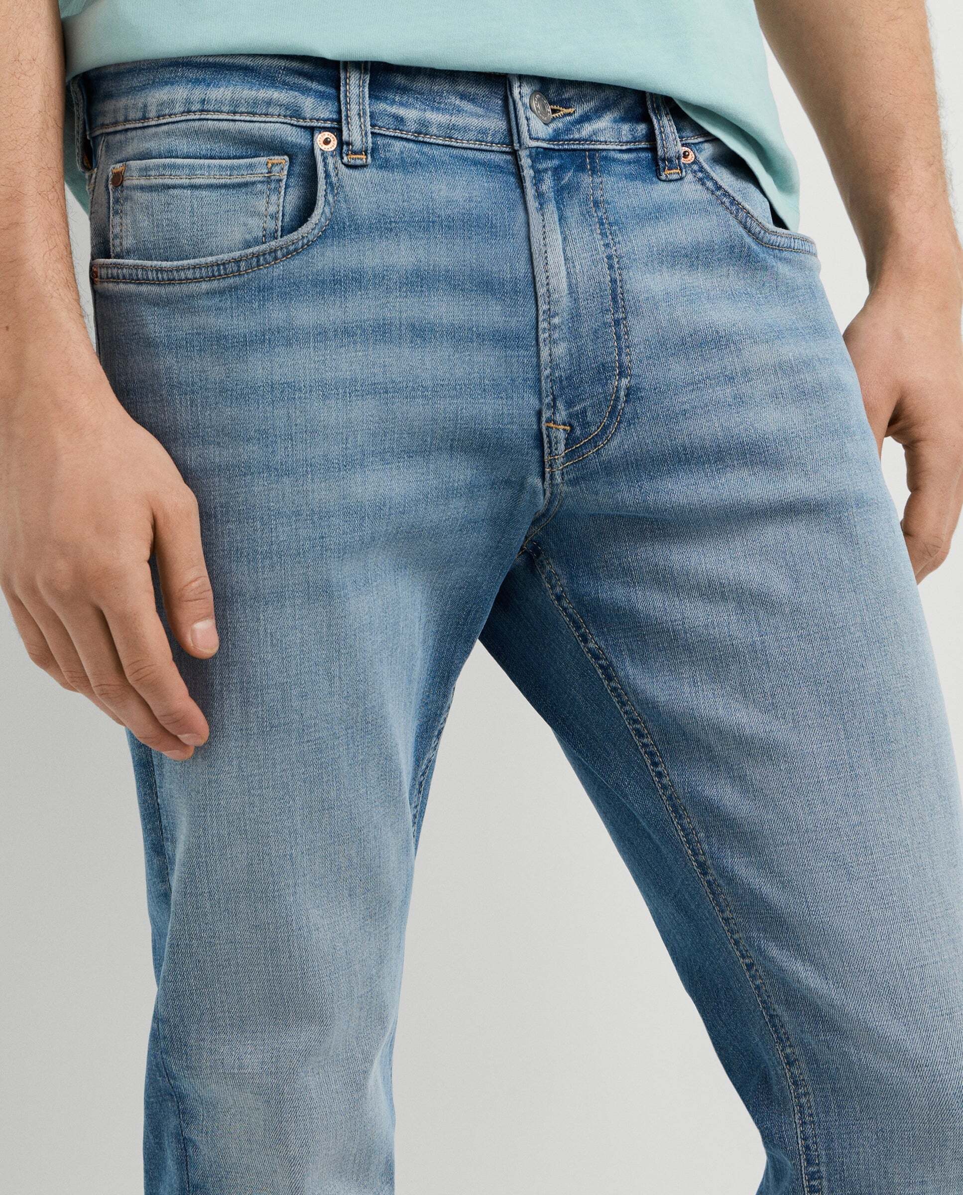 Vaquero de hombre fit taper tiro regular - Pepe Jeans - Azul claro Azul claro-4
