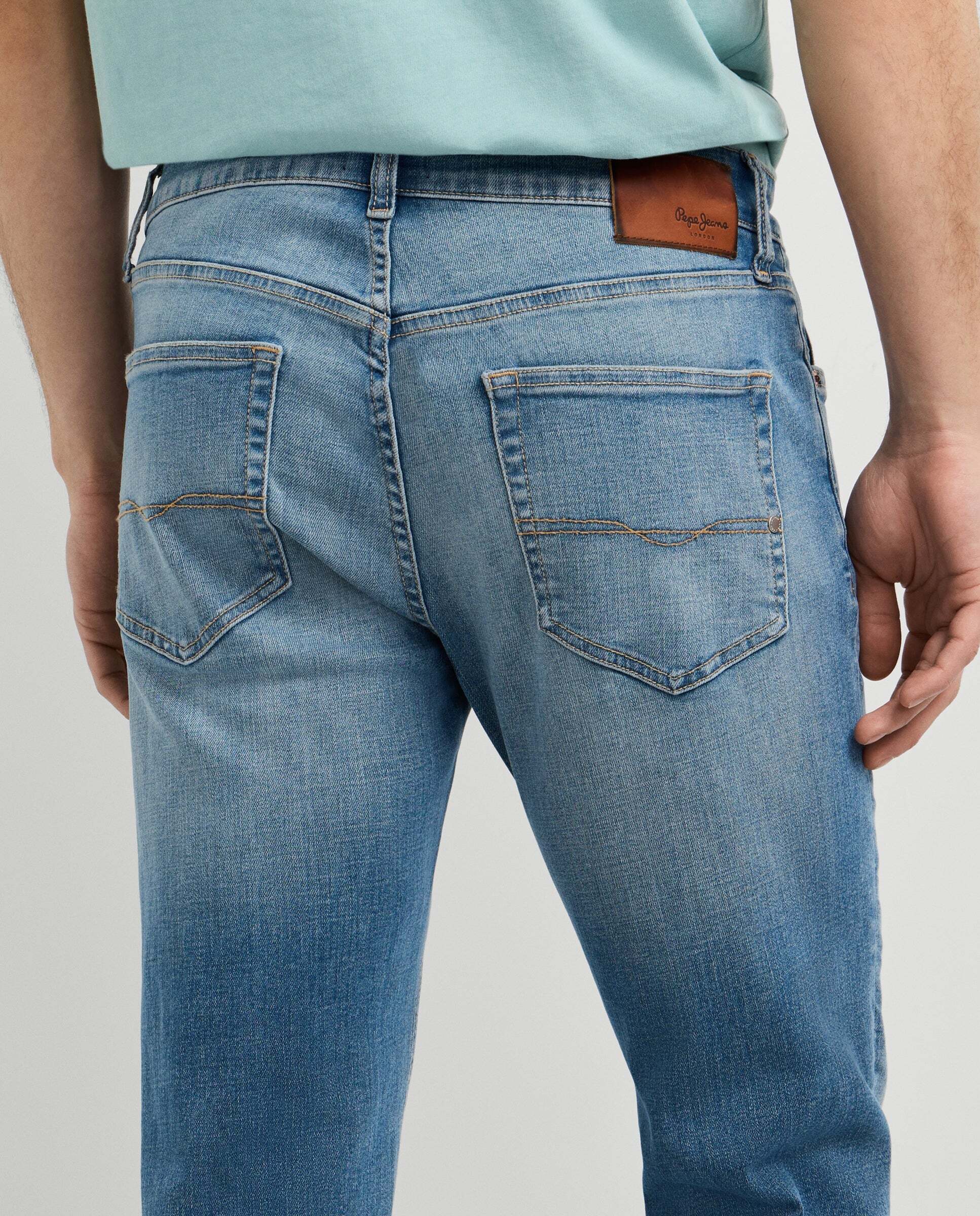 Vaquero de hombre fit taper tiro regular - Pepe Jeans - Azul claro Azul claro-5