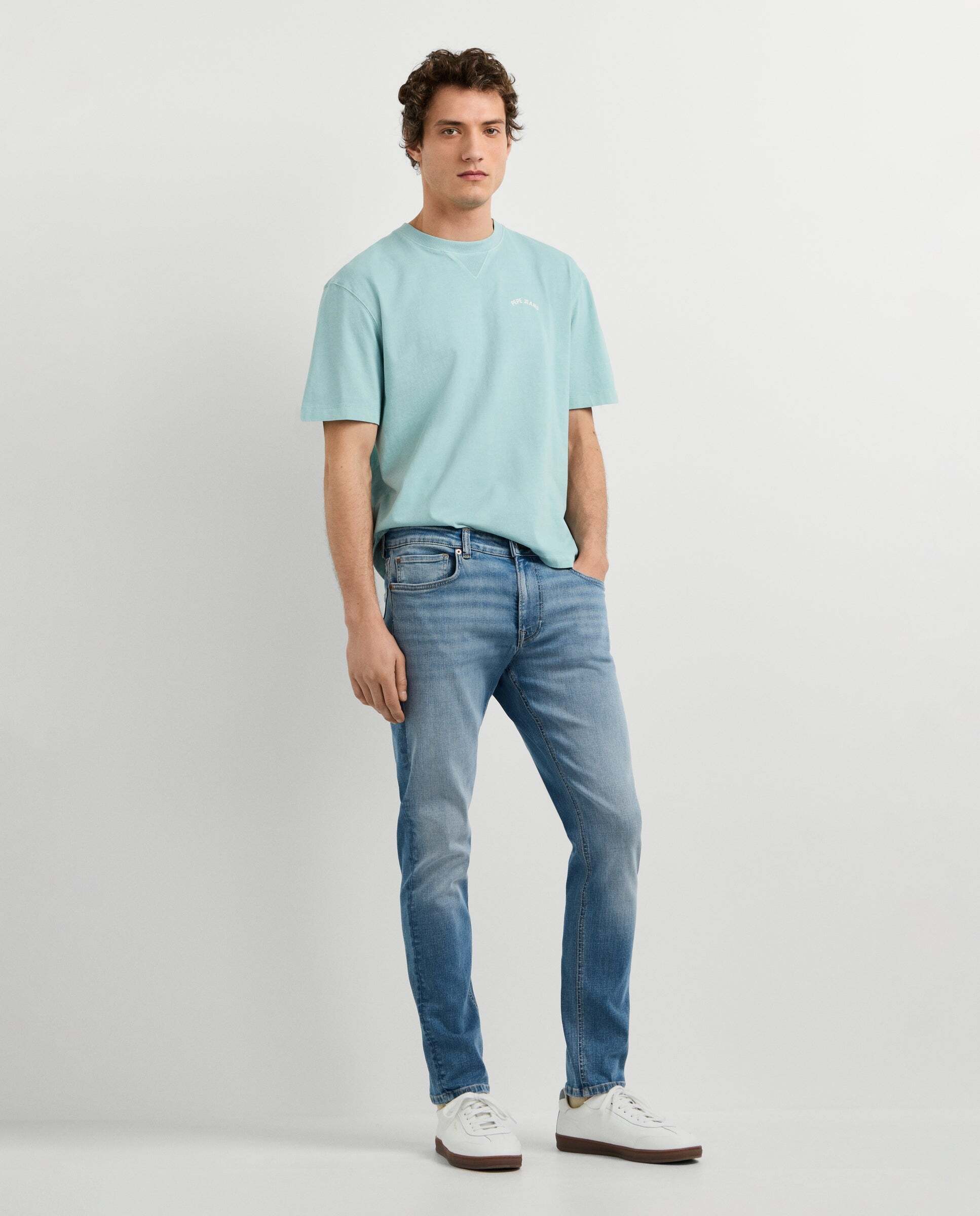 Vaquero de hombre fit taper tiro regular - Pepe Jeans - Azul claro Azul claro-6