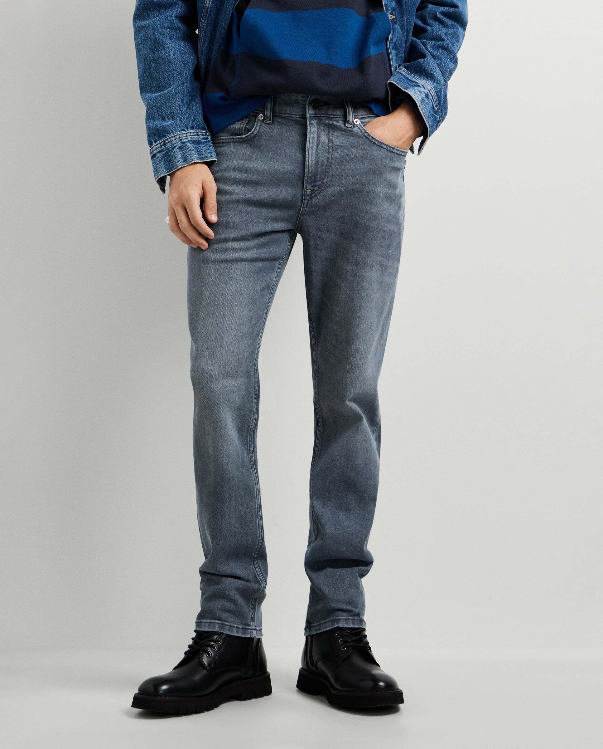 Vaquero de hombre fit slim tiro regular - Pepe Jeans - Azul grisáceo Azul grisáceo-2
