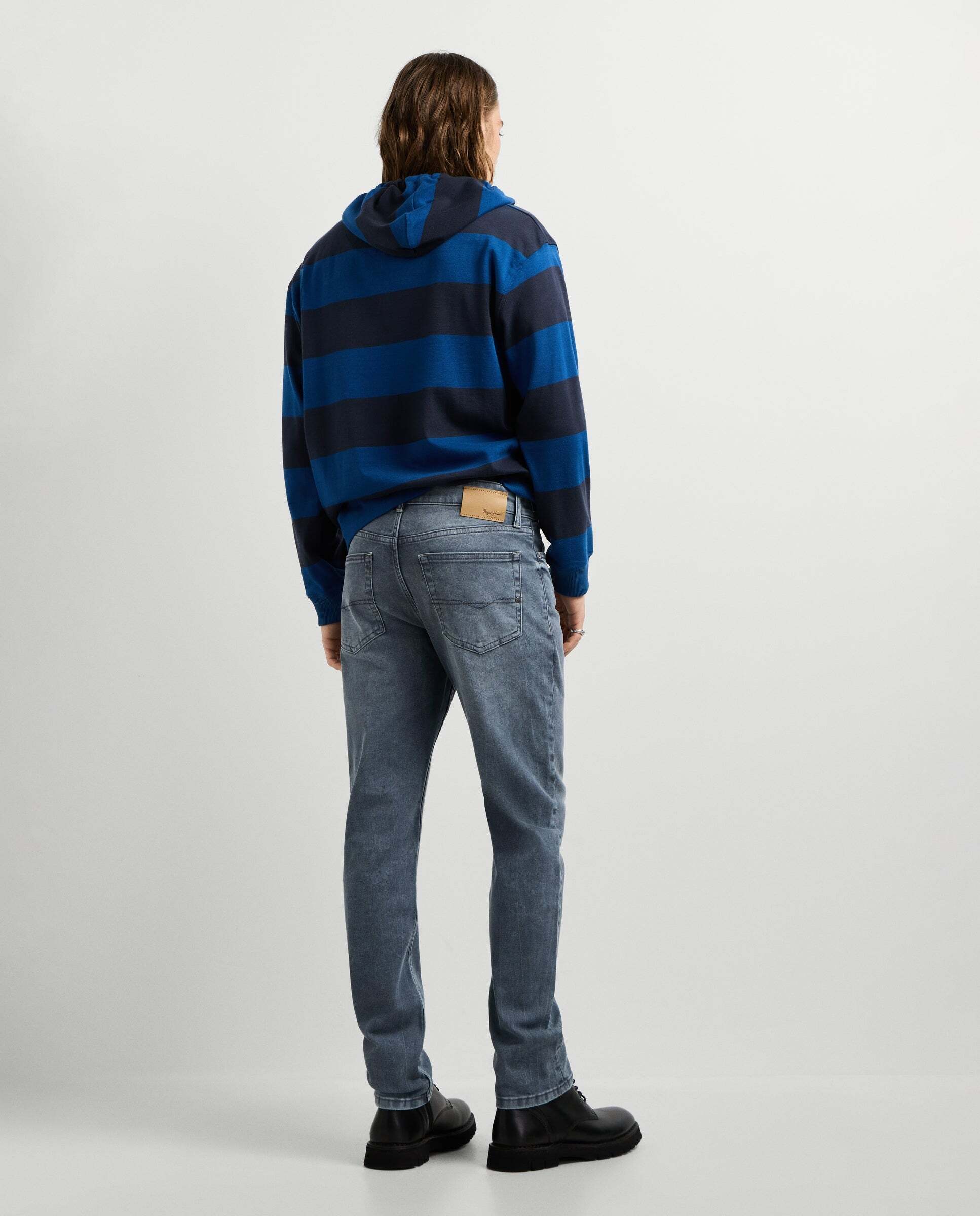 Vaquero de hombre fit slim tiro regular - Pepe Jeans - Azul grisáceo Azul grisáceo-3