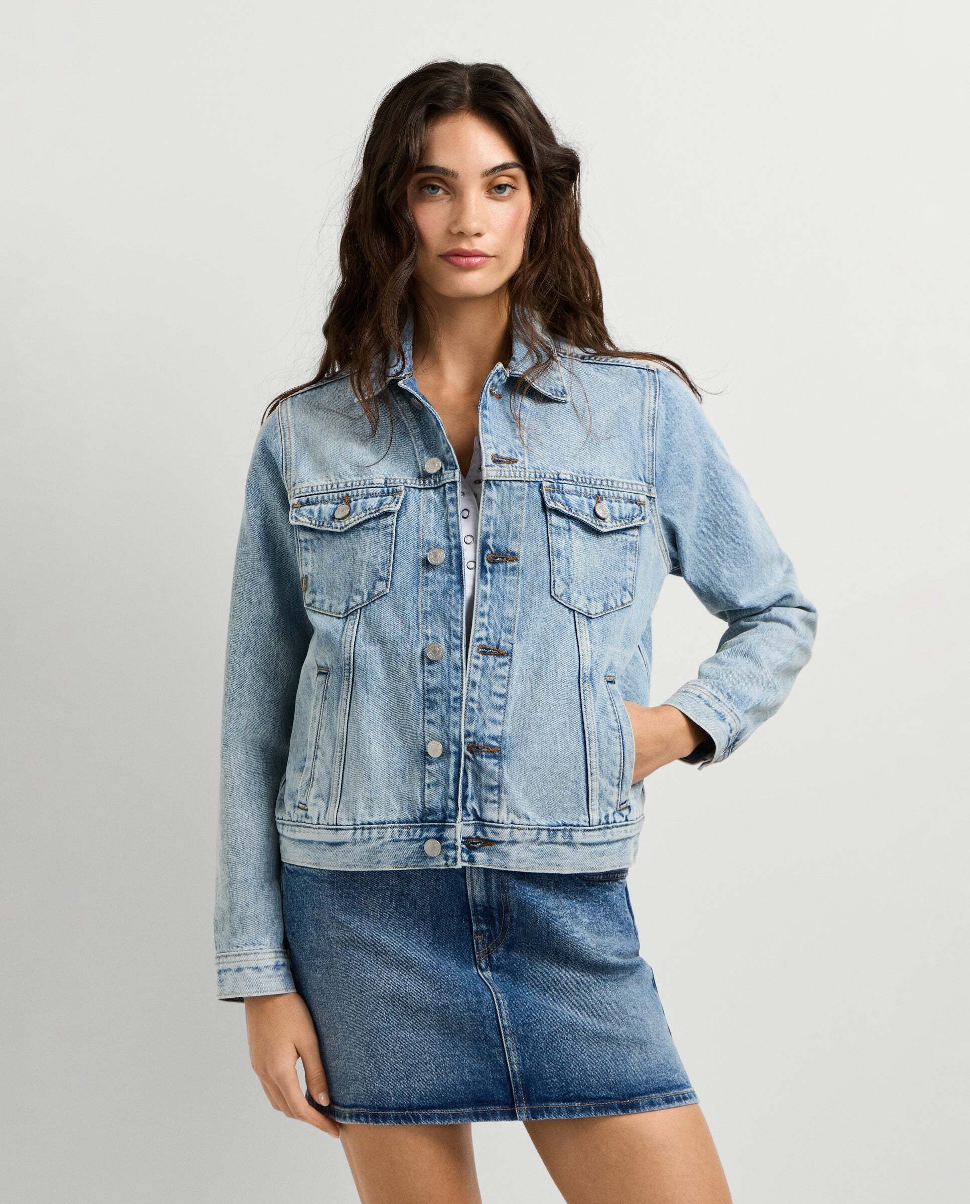 Imagen 1 de Cazadora vaquera de mujer fit regular - Pepe Jeans - Azul claro Azul claro