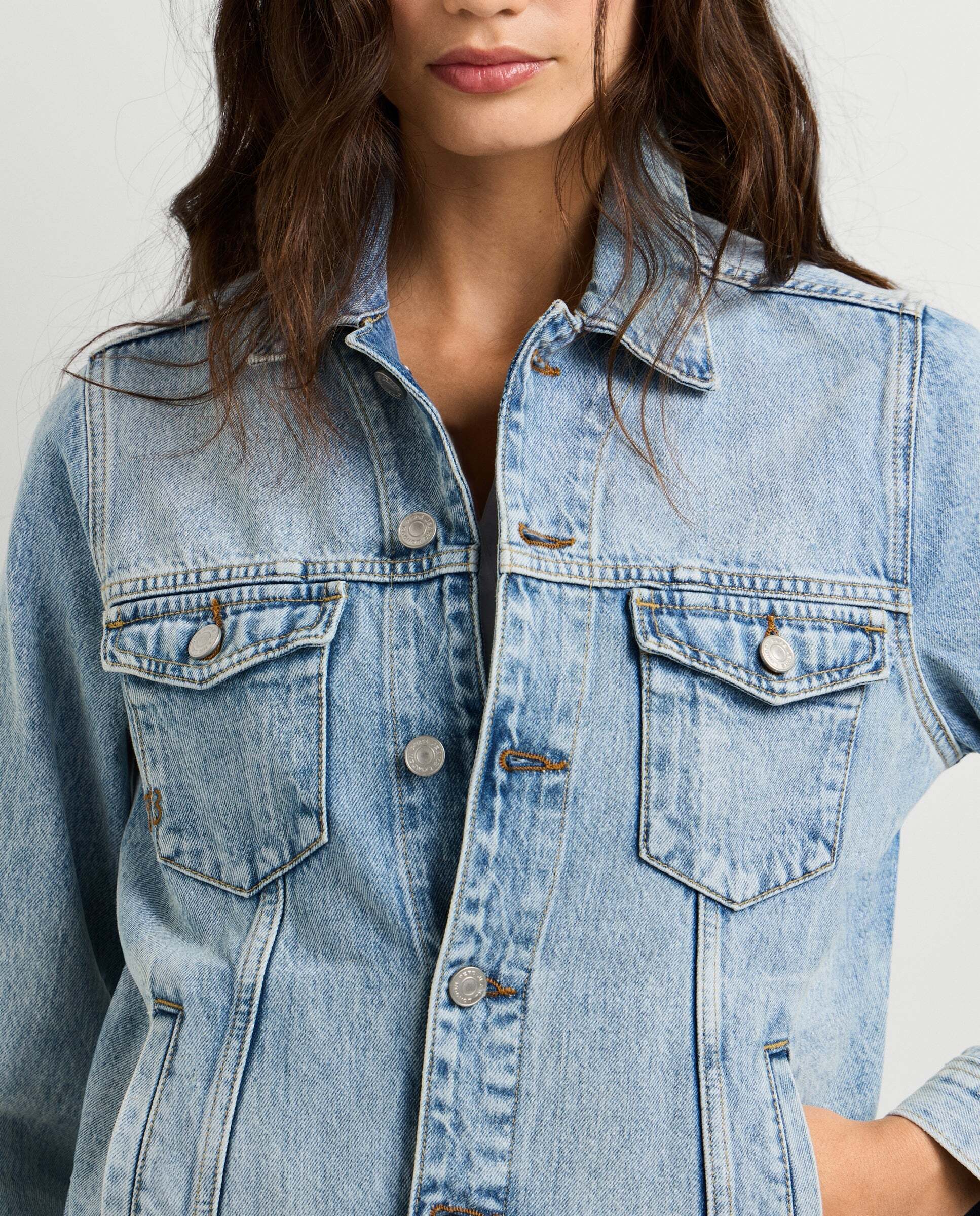 Imagen 4 de Cazadora vaquera de mujer fit regular - Pepe Jeans - Azul claro Azul claro