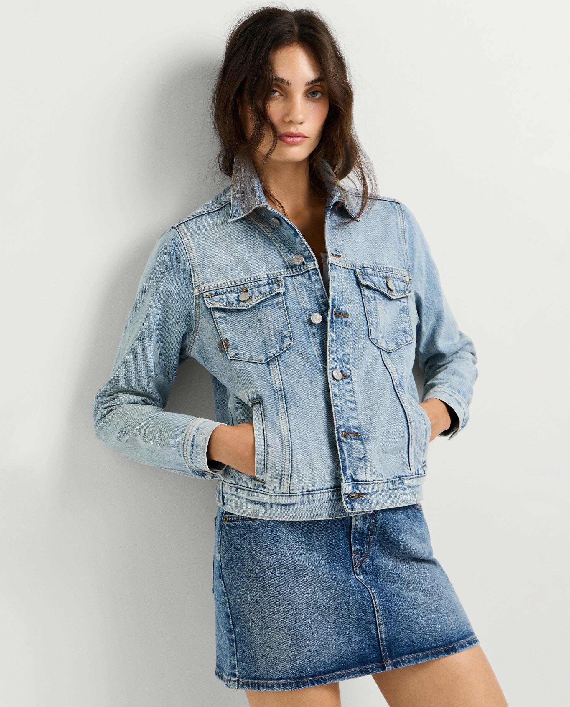 Imagen 7 de Cazadora vaquera de mujer fit regular - Pepe Jeans - Azul claro Azul claro
