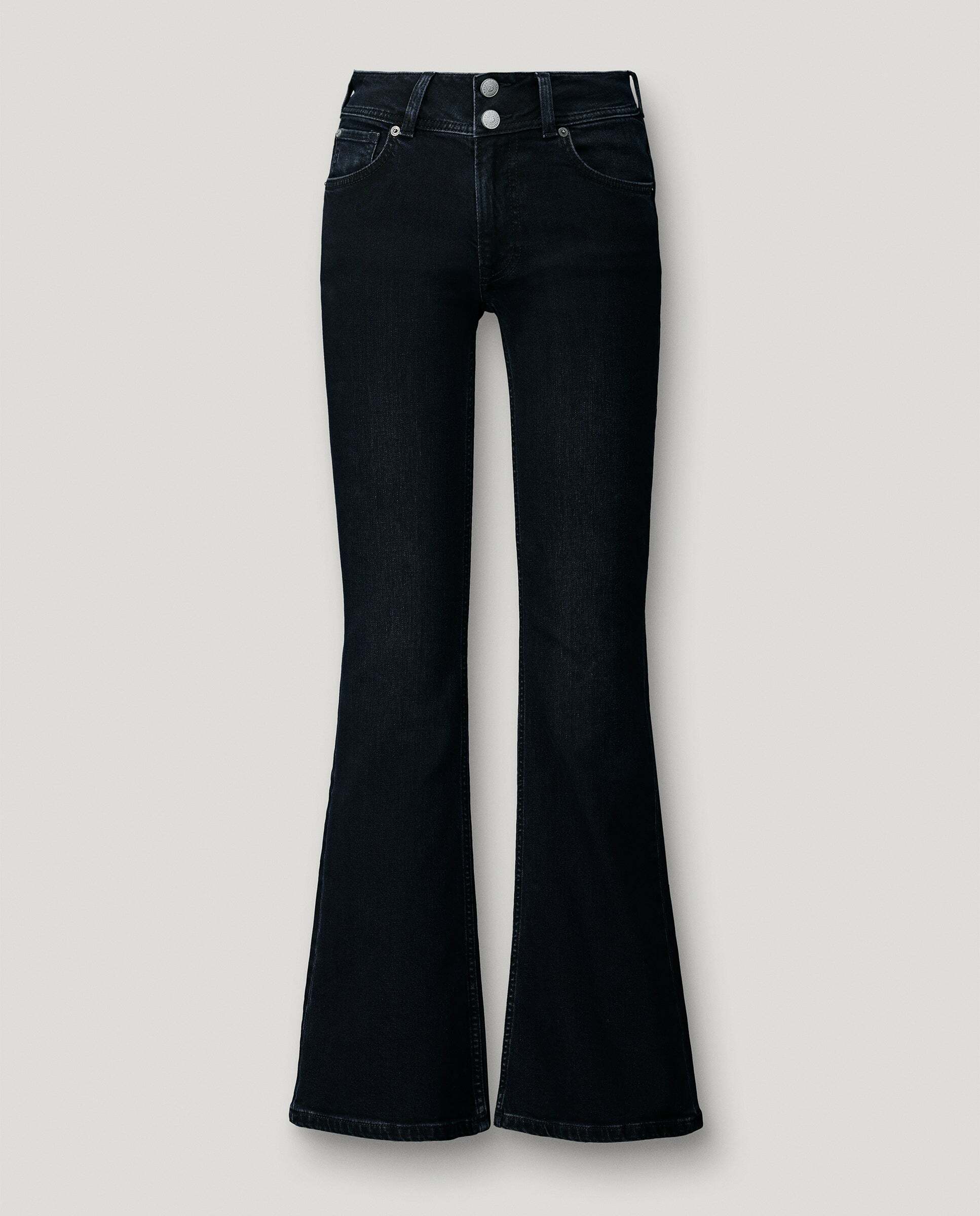 Vaquero de mujer fit flare tiro medio - Pepe Jeans - Negro Negro-6