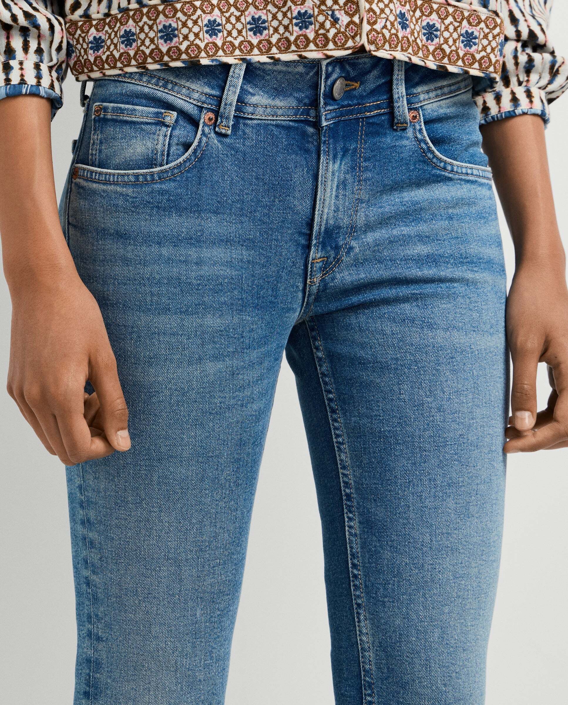 Vaquero de mujer fit flare tiro bajo - Pepe Jeans - Azul Azul-5