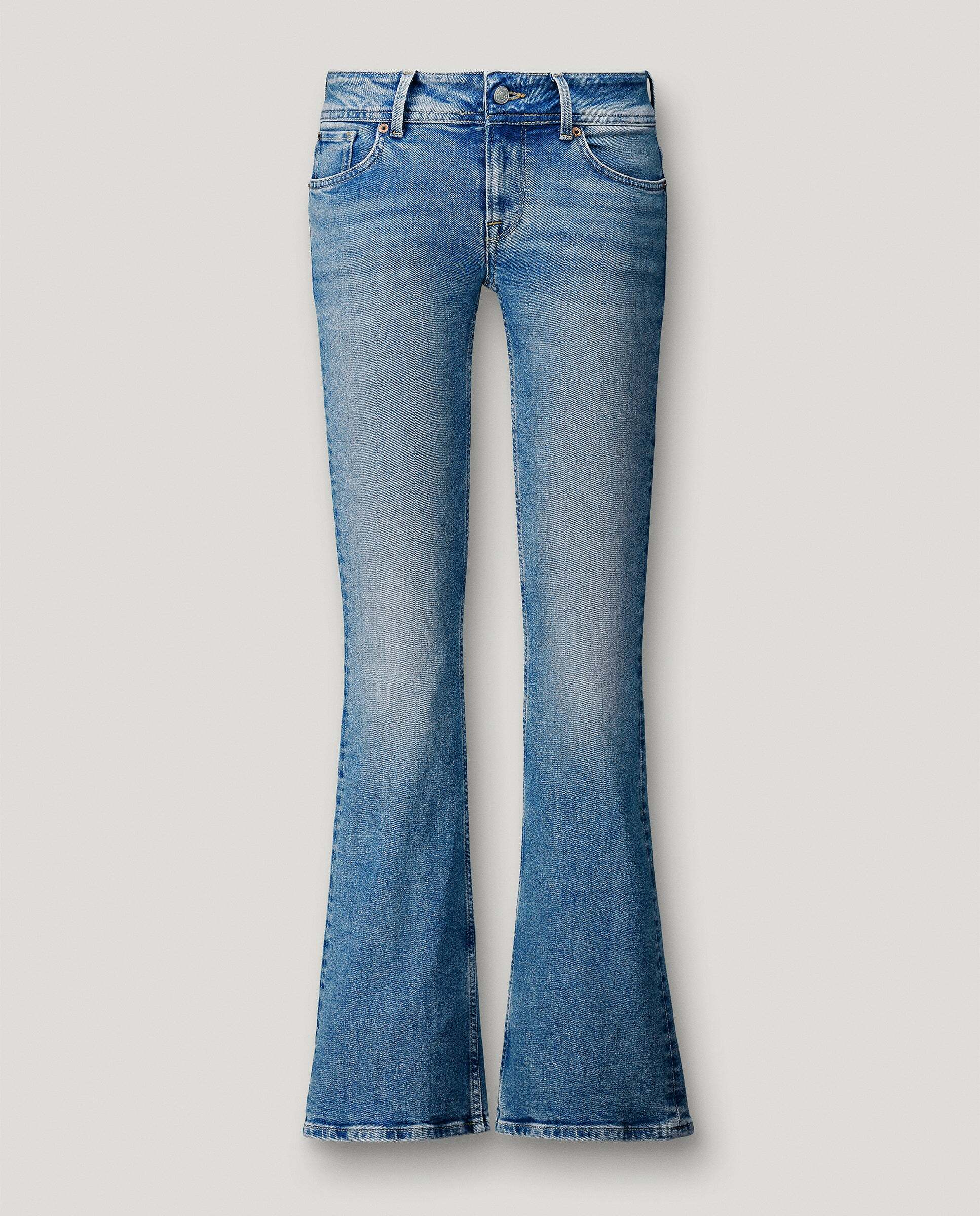 Vaquero de mujer fit flare tiro bajo - Pepe Jeans - Azul Azul-9