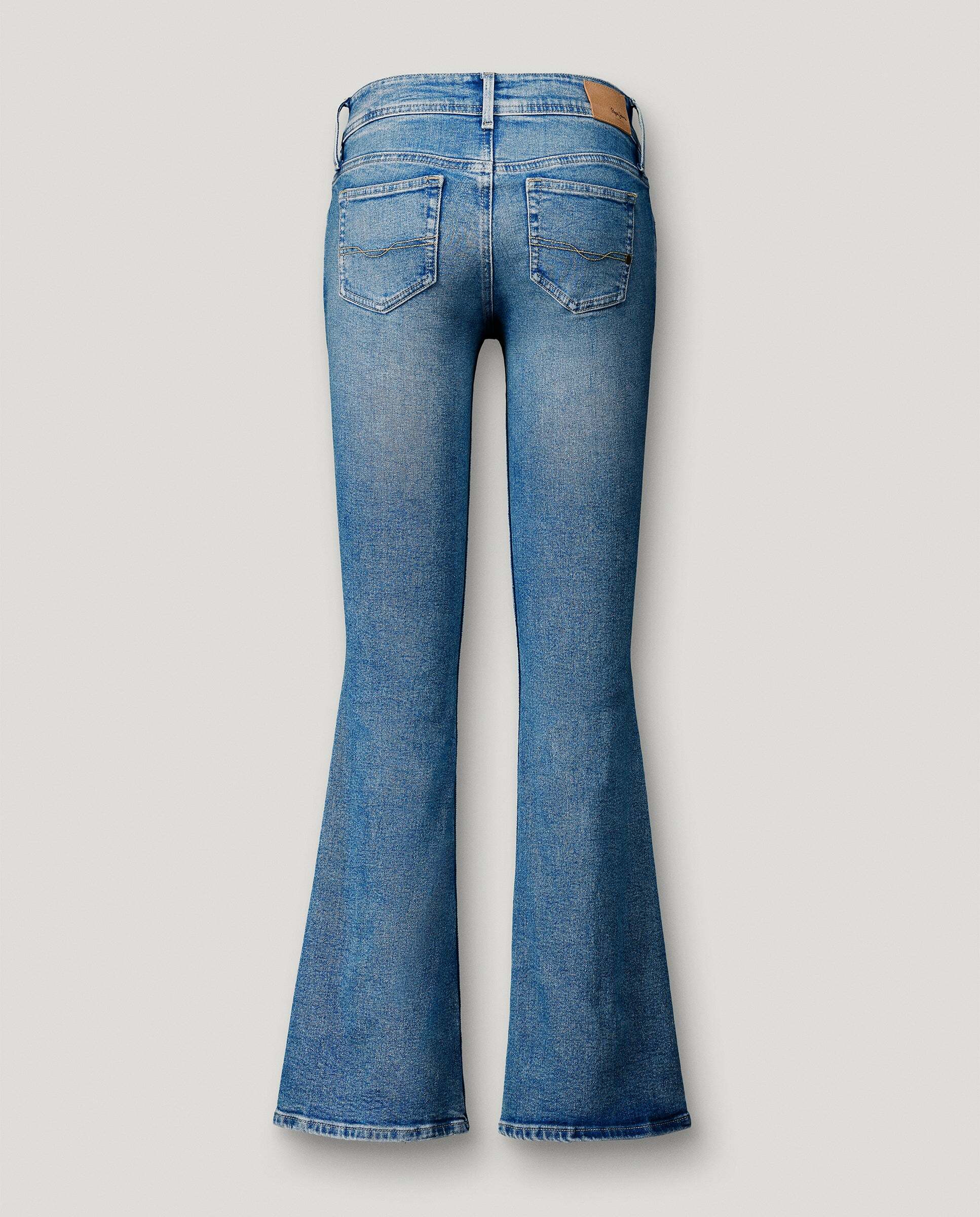 Vaquero de mujer fit flare tiro bajo - Pepe Jeans - Azul Azul-8