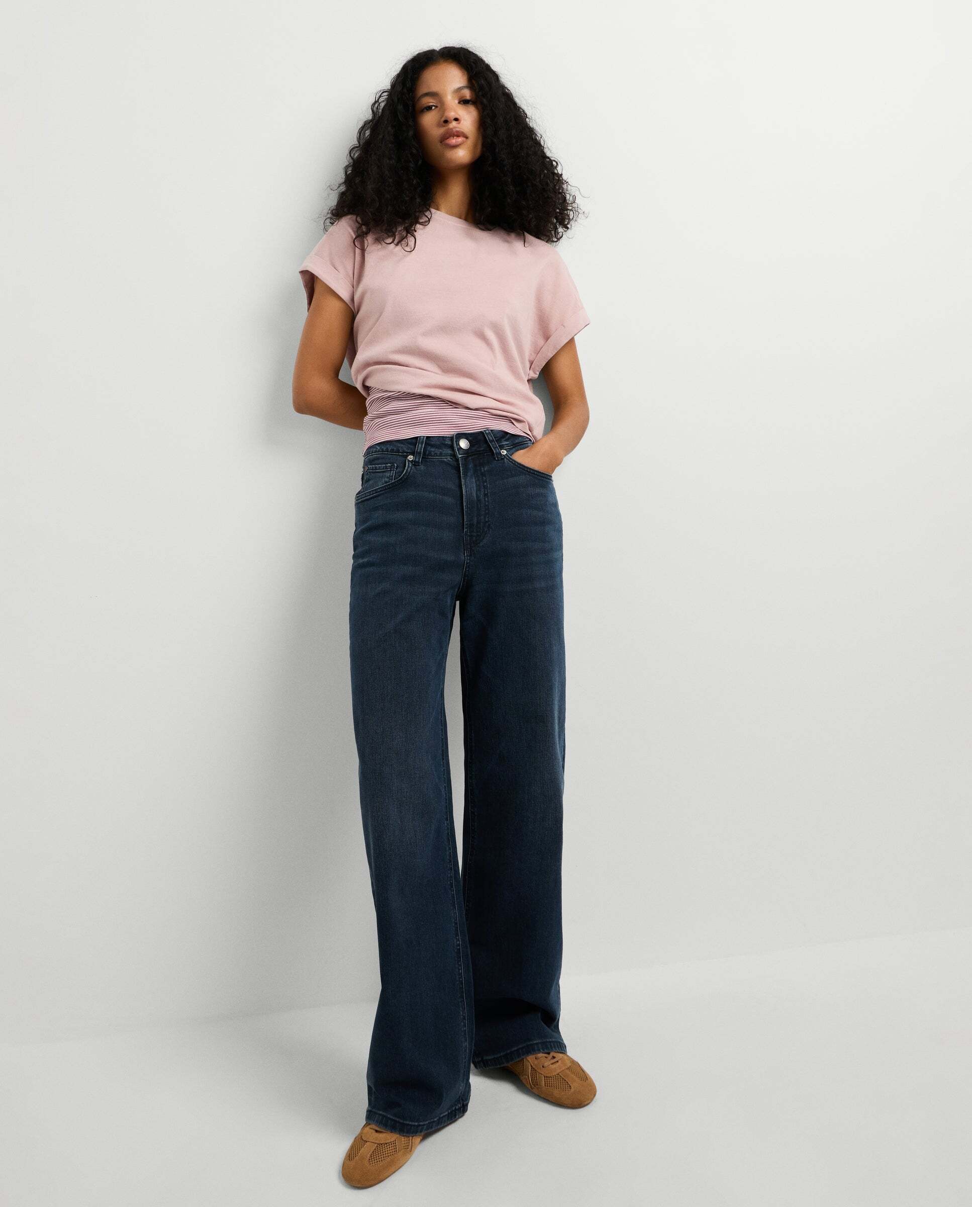 Vaquero de mujer fit recto tiro alto - Pepe Jeans - Negro Negro-1