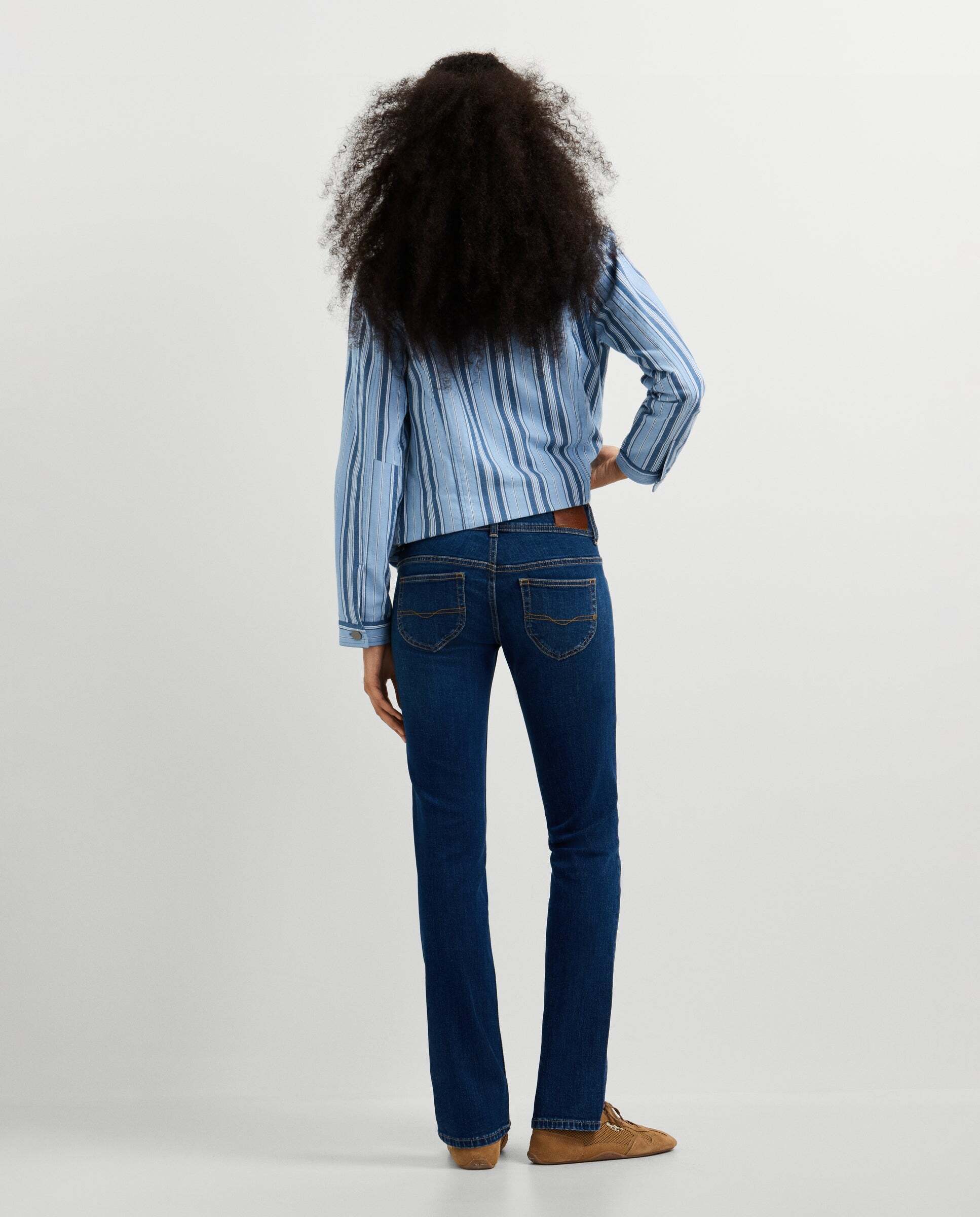 Vaquero de mujer fit slim tiro bajo - Pepe Jeans - Azul Azul-4